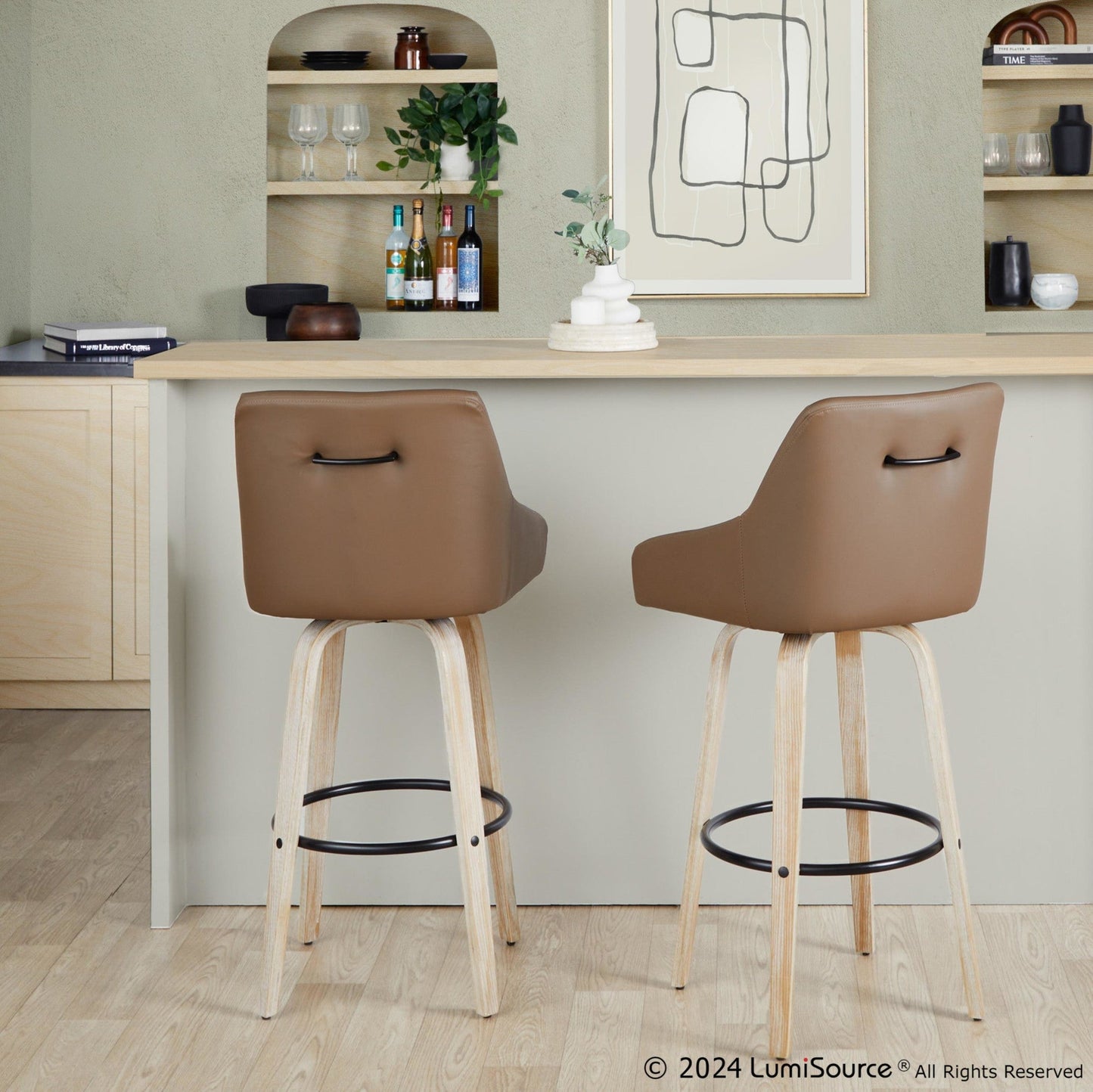 Majestic Office Furniture 30" Fixed-Height Barstool - Set of 2