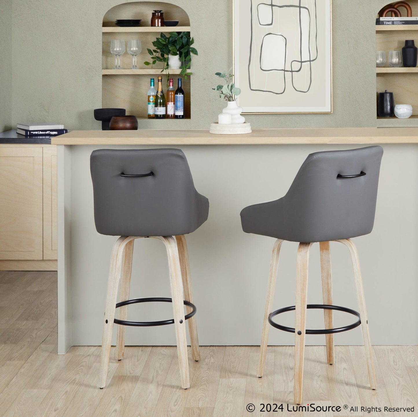 Majestic Office Furniture 30" Fixed-Height Barstool - Set of 2