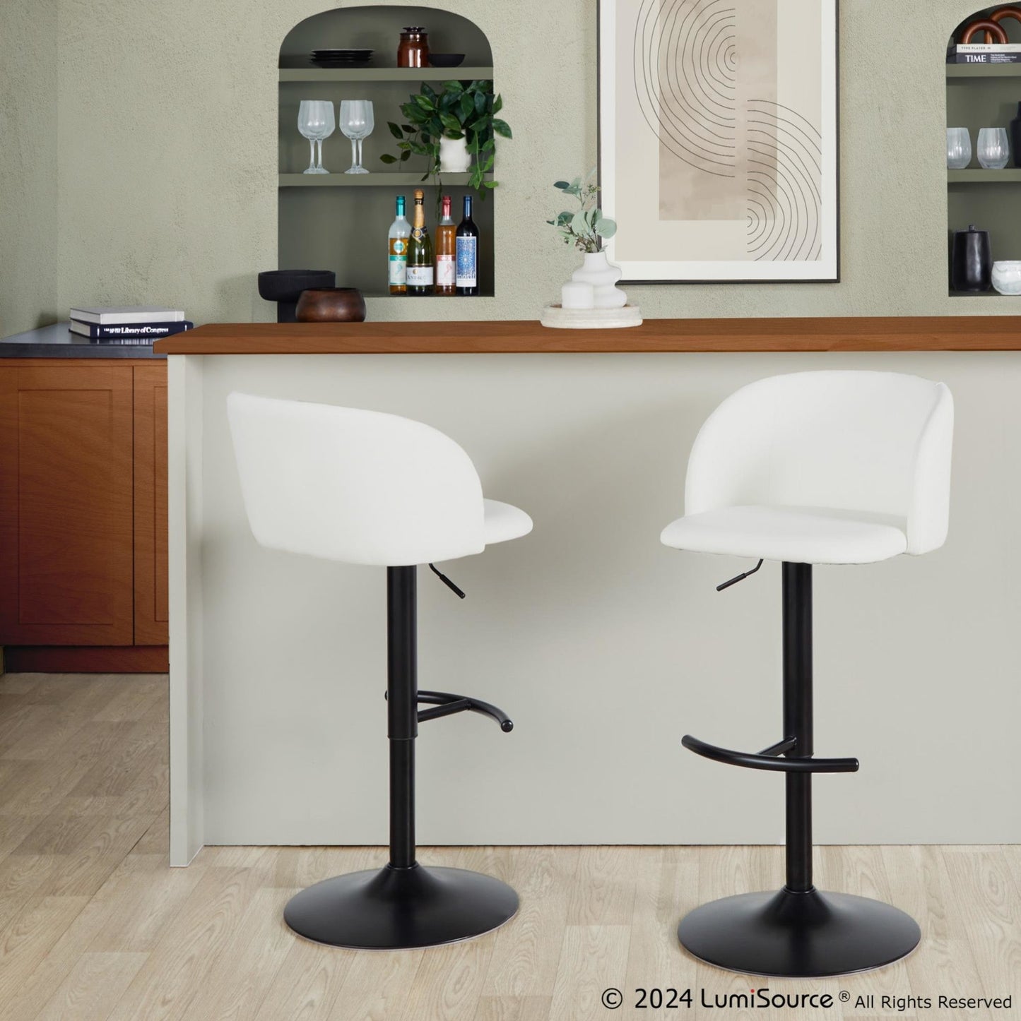 Majestic Office Furniture Adjustable Barstool - Set of 2