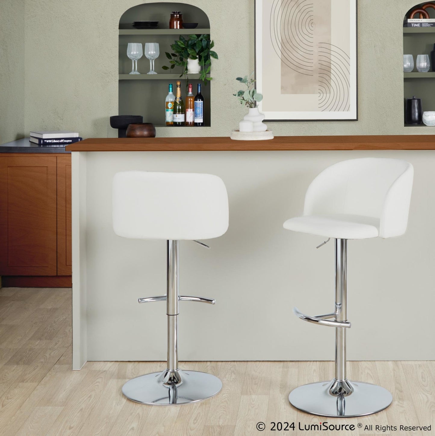Majestic Office Furniture Adjustable Barstool - Set of 2