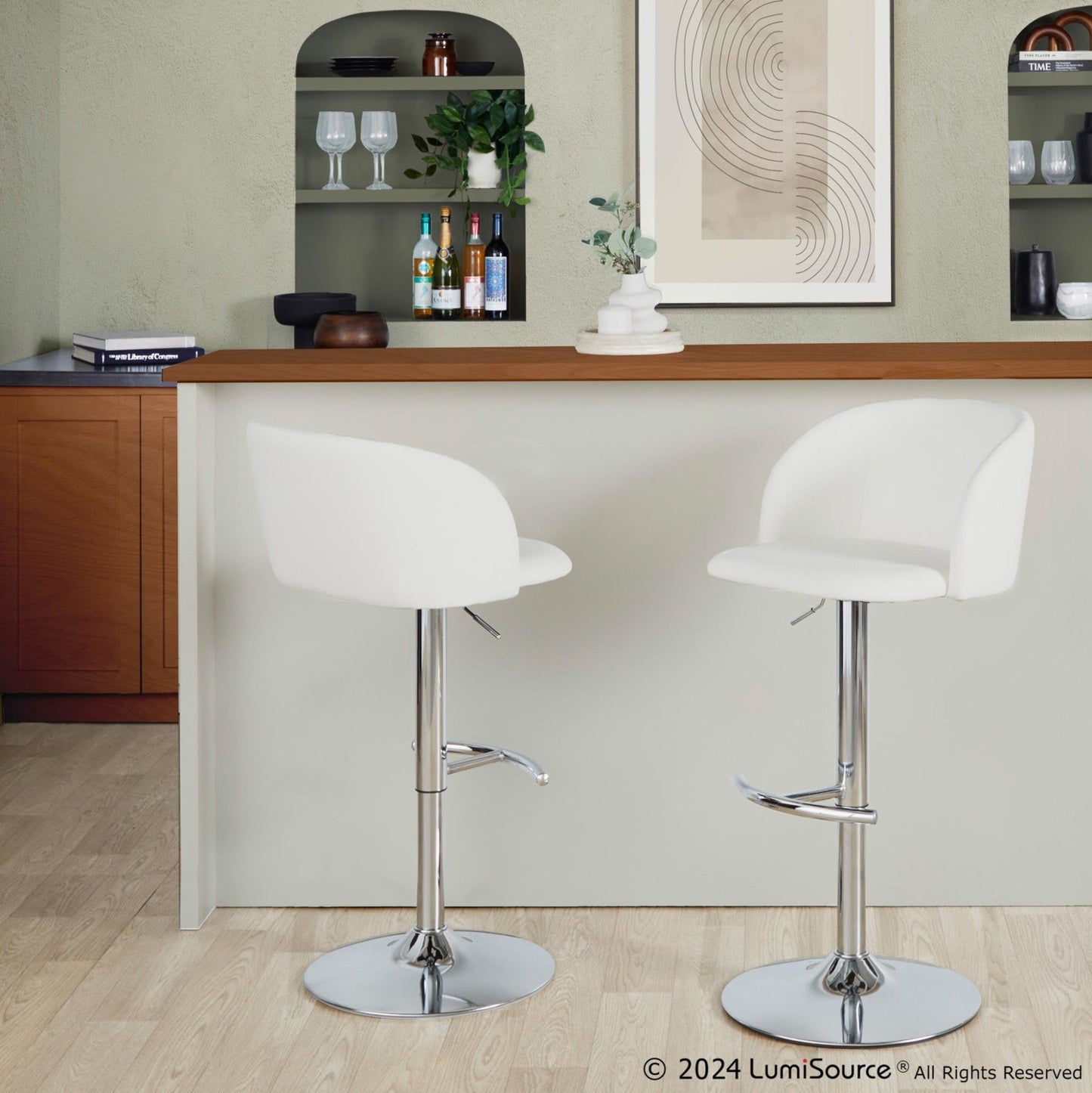Majestic Office Furniture Adjustable Barstool - Set of 2