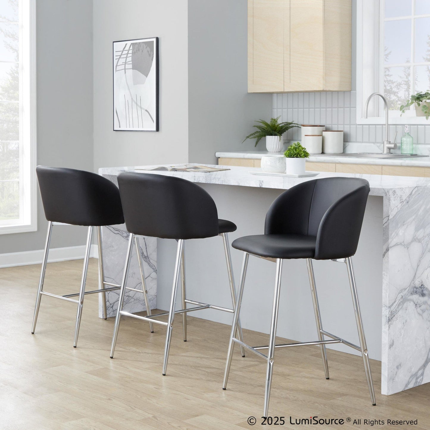 Majestic Office Furniture 26" Fixed-Height Counter Stool - Set of 2