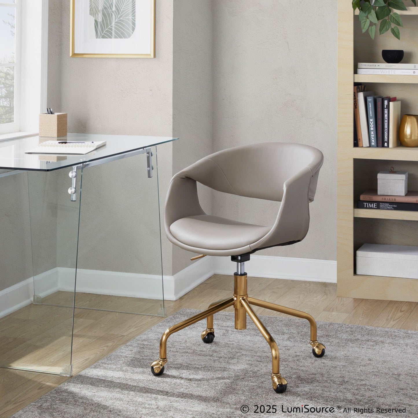 Lumisource Curvo Upholstered 4-star Task Chair