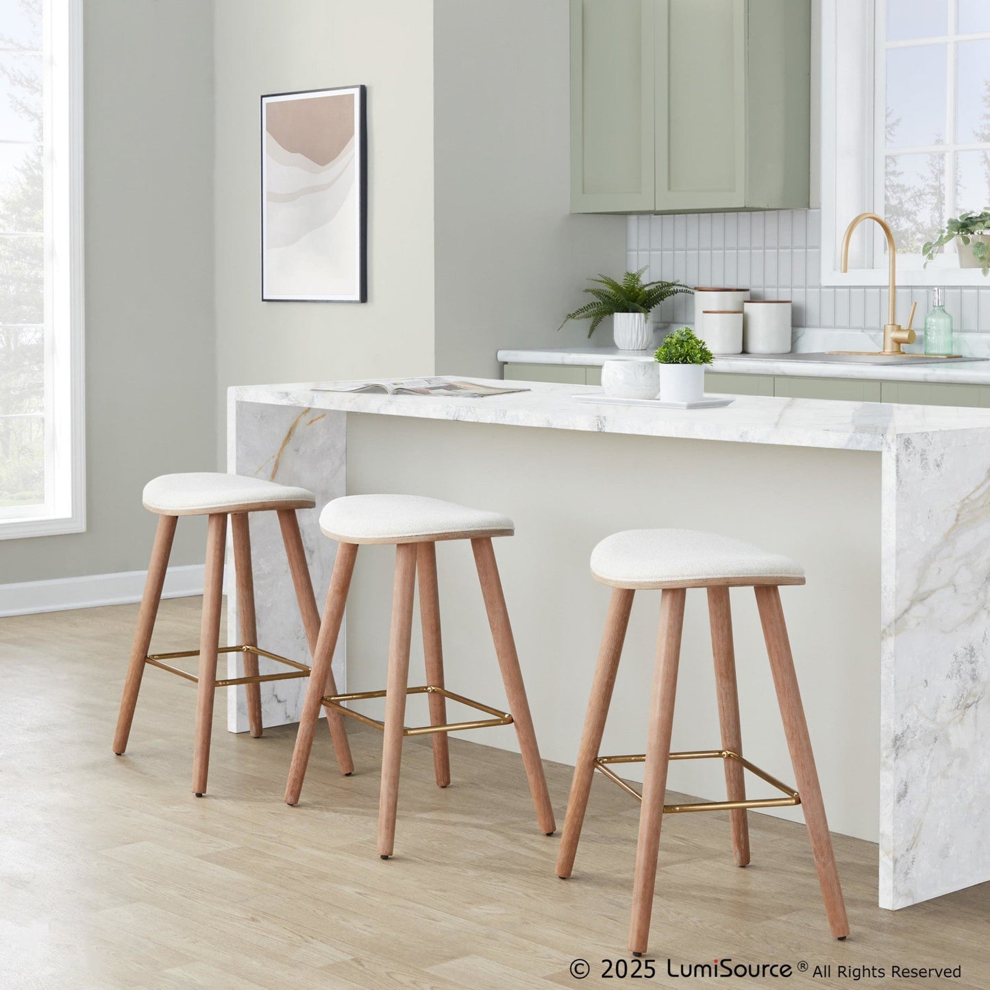 Majestic Office Furniture 26" Fixed-Height Counter Stool - Set of 2