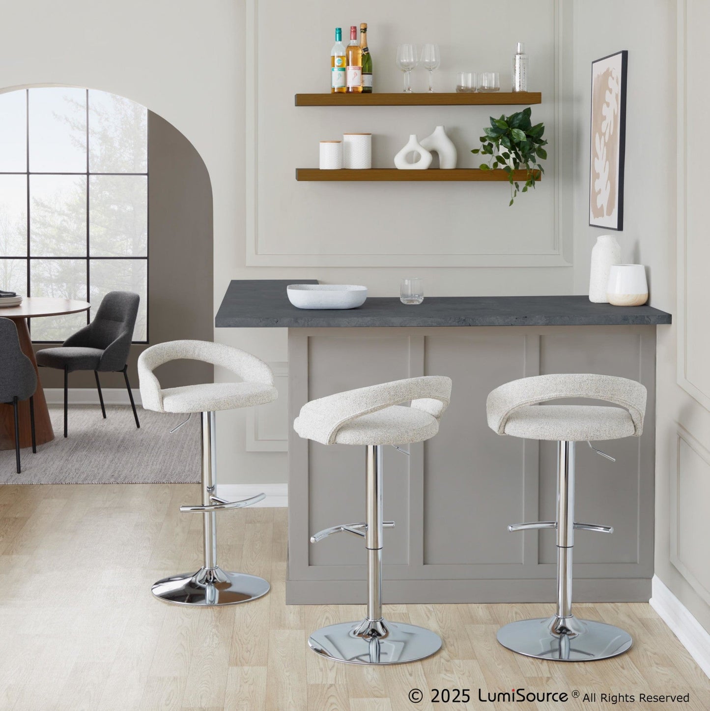 Majestic Office Furniture Upholstered Adjustable Barstool