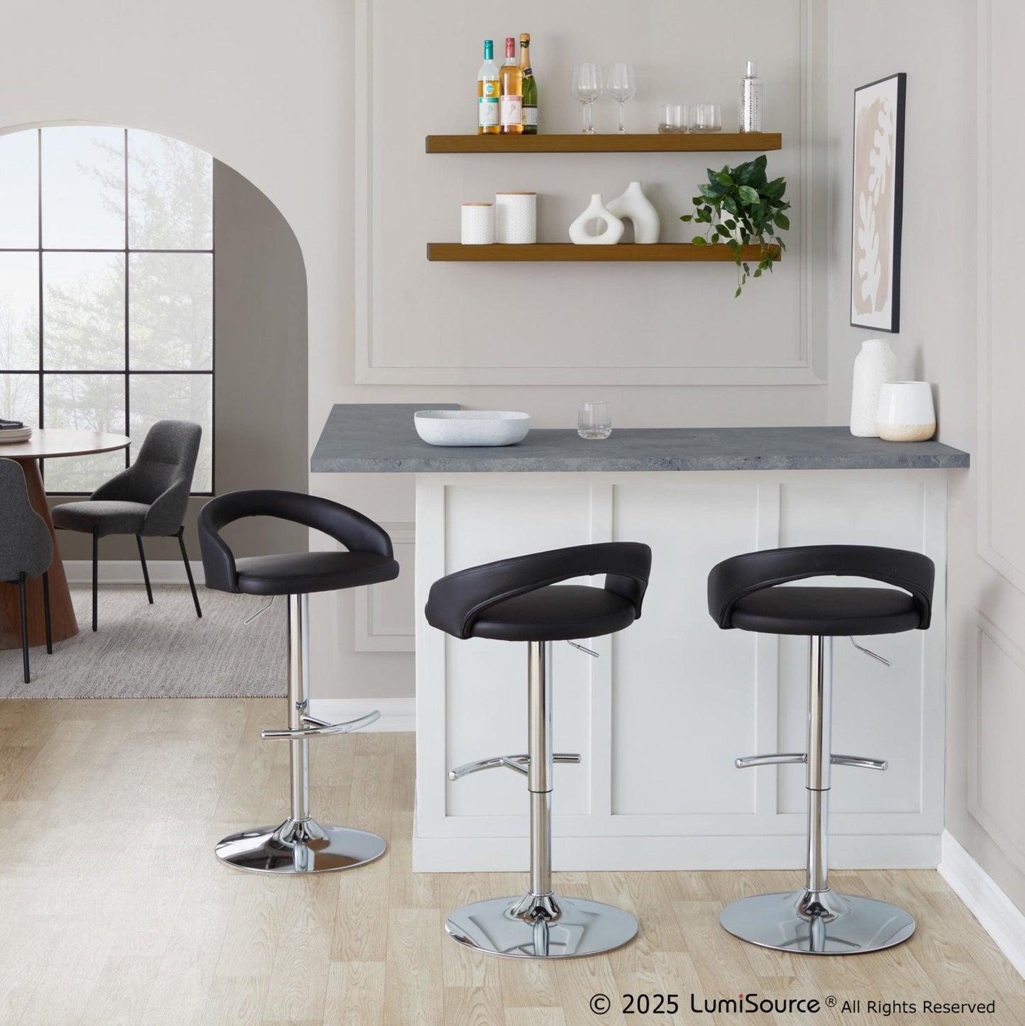 Majestic Office Furniture Upholstered Adjustable Barstool