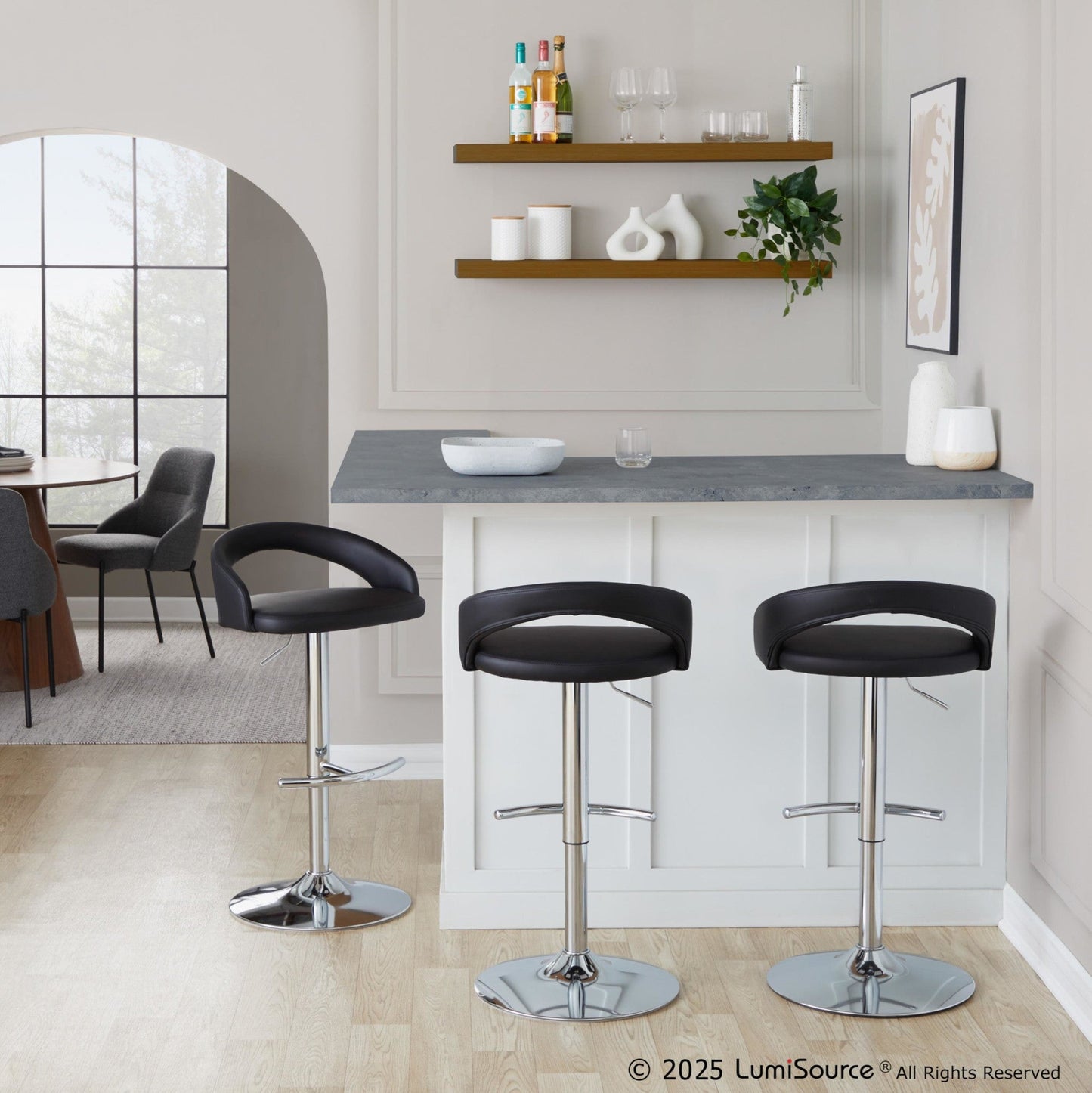 Majestic Office Furniture Upholstered Adjustable Barstool