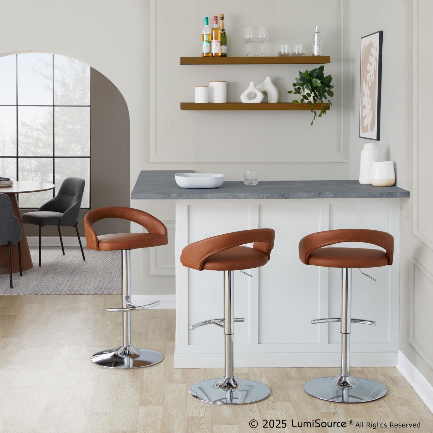Majestic Office Furniture Upholstered Adjustable Barstool