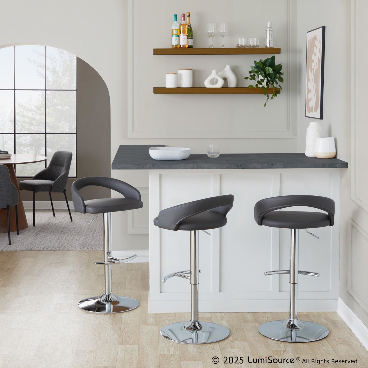 Majestic Office Furniture Upholstered Adjustable Barstool