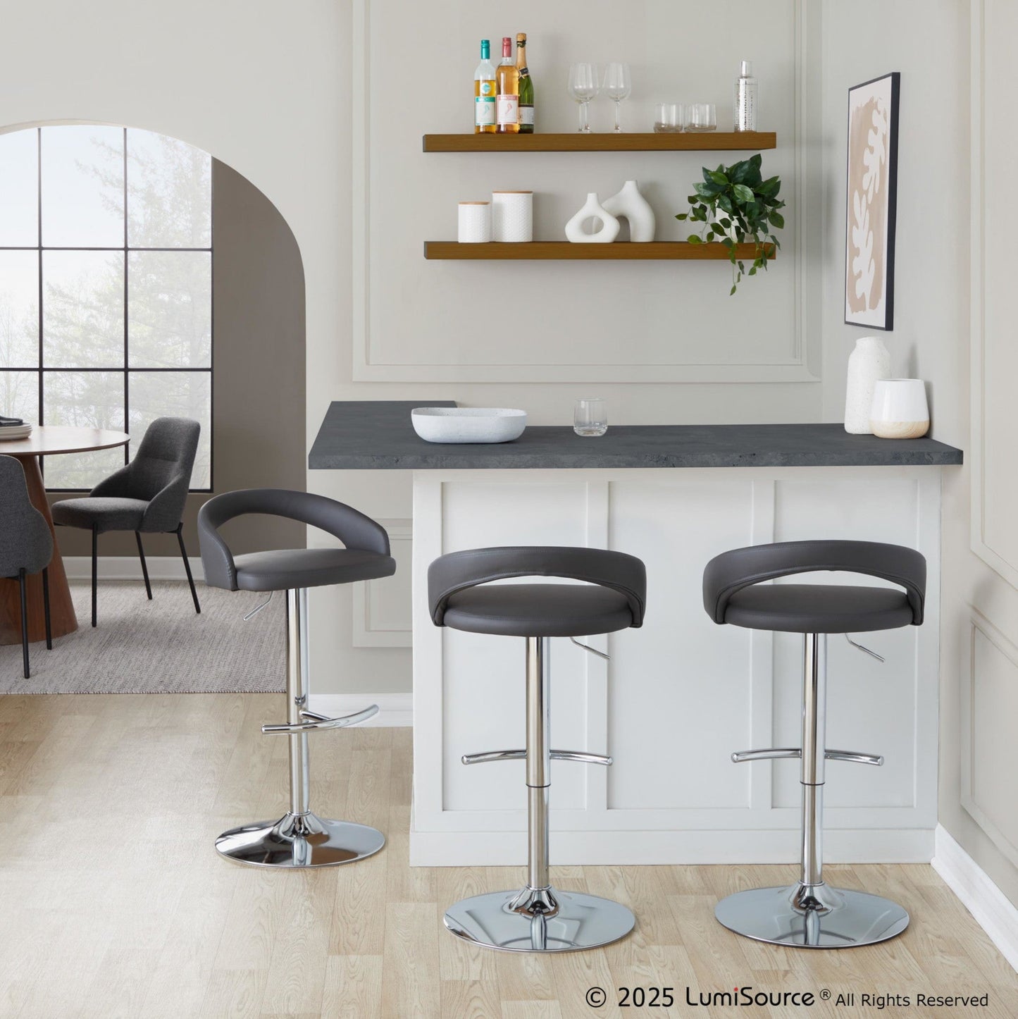 Majestic Office Furniture Upholstered Adjustable Barstool