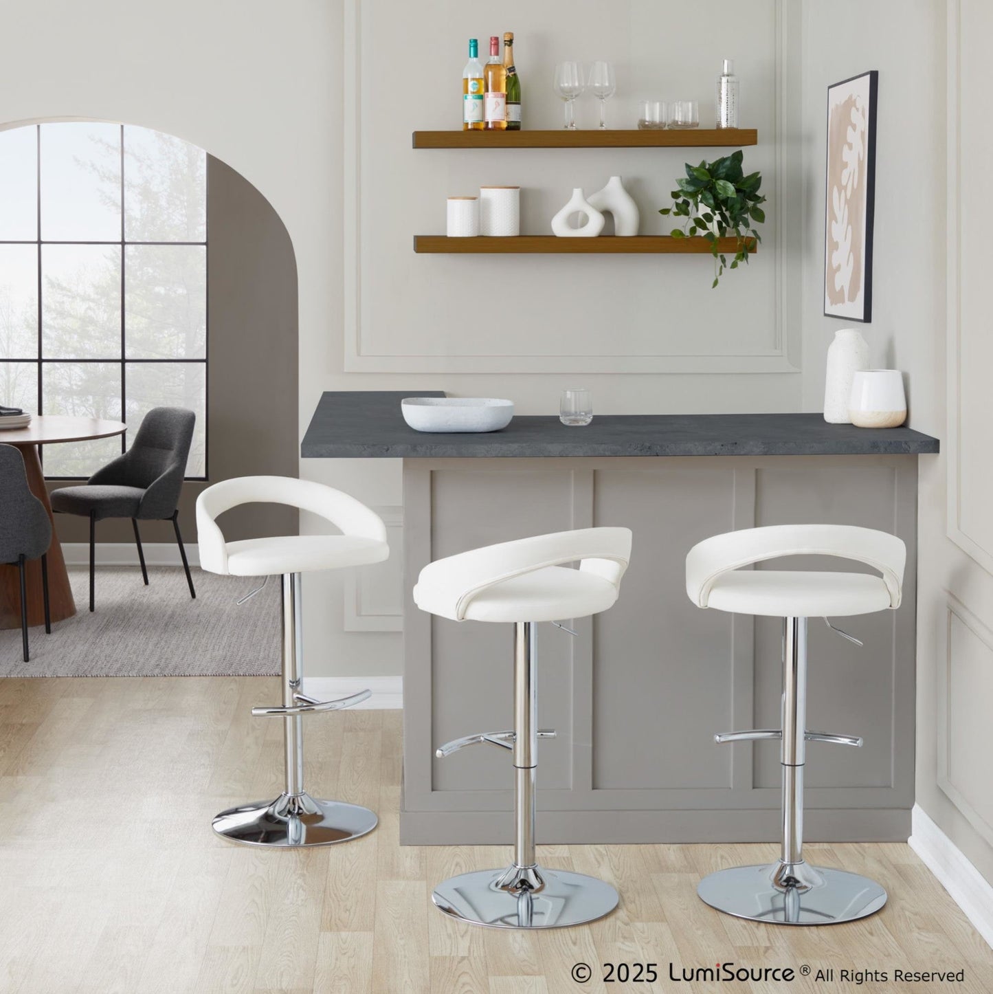 Majestic Office Furniture Upholstered Adjustable Barstool