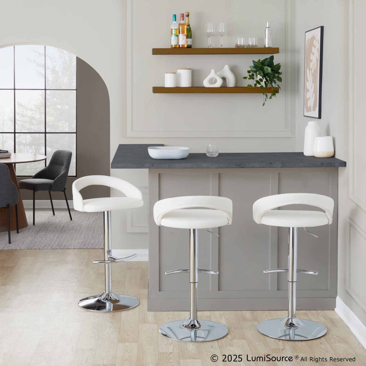 Majestic Office Furniture Upholstered Adjustable Barstool