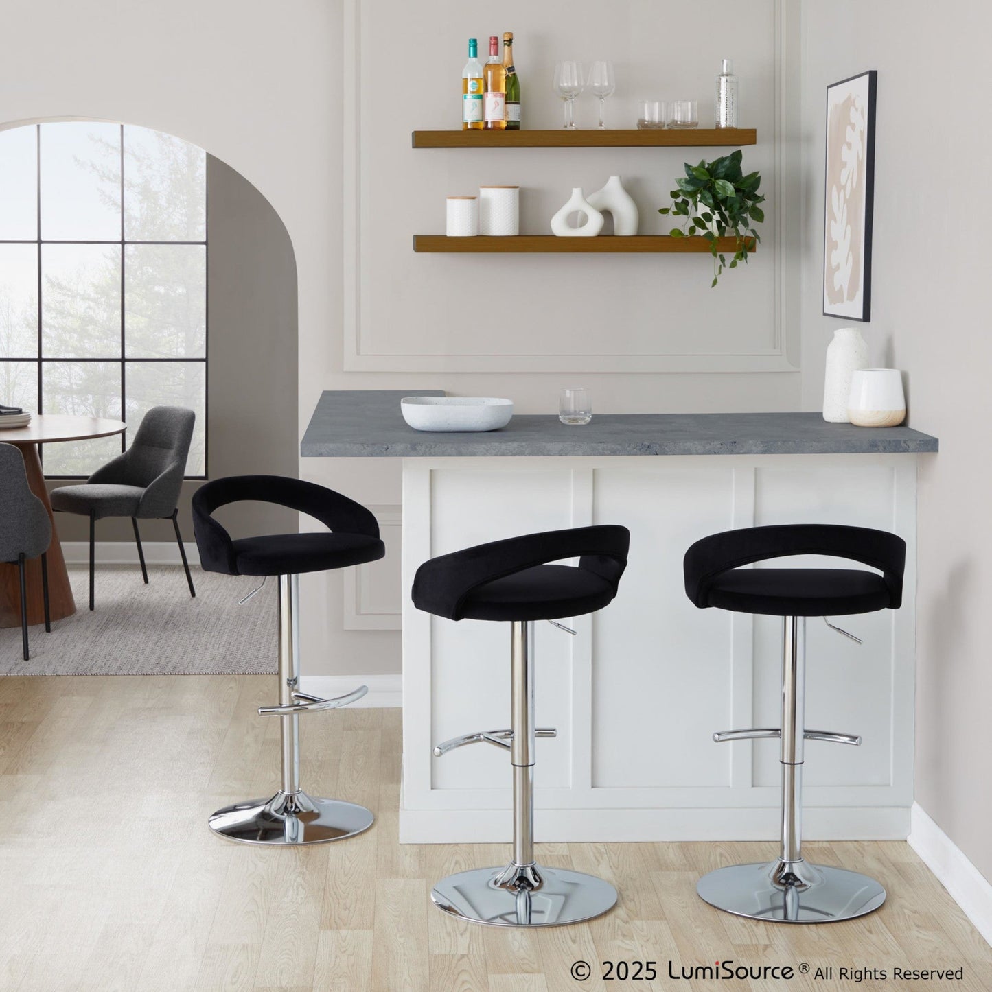 Majestic Office Furniture Upholstered Adjustable Barstool