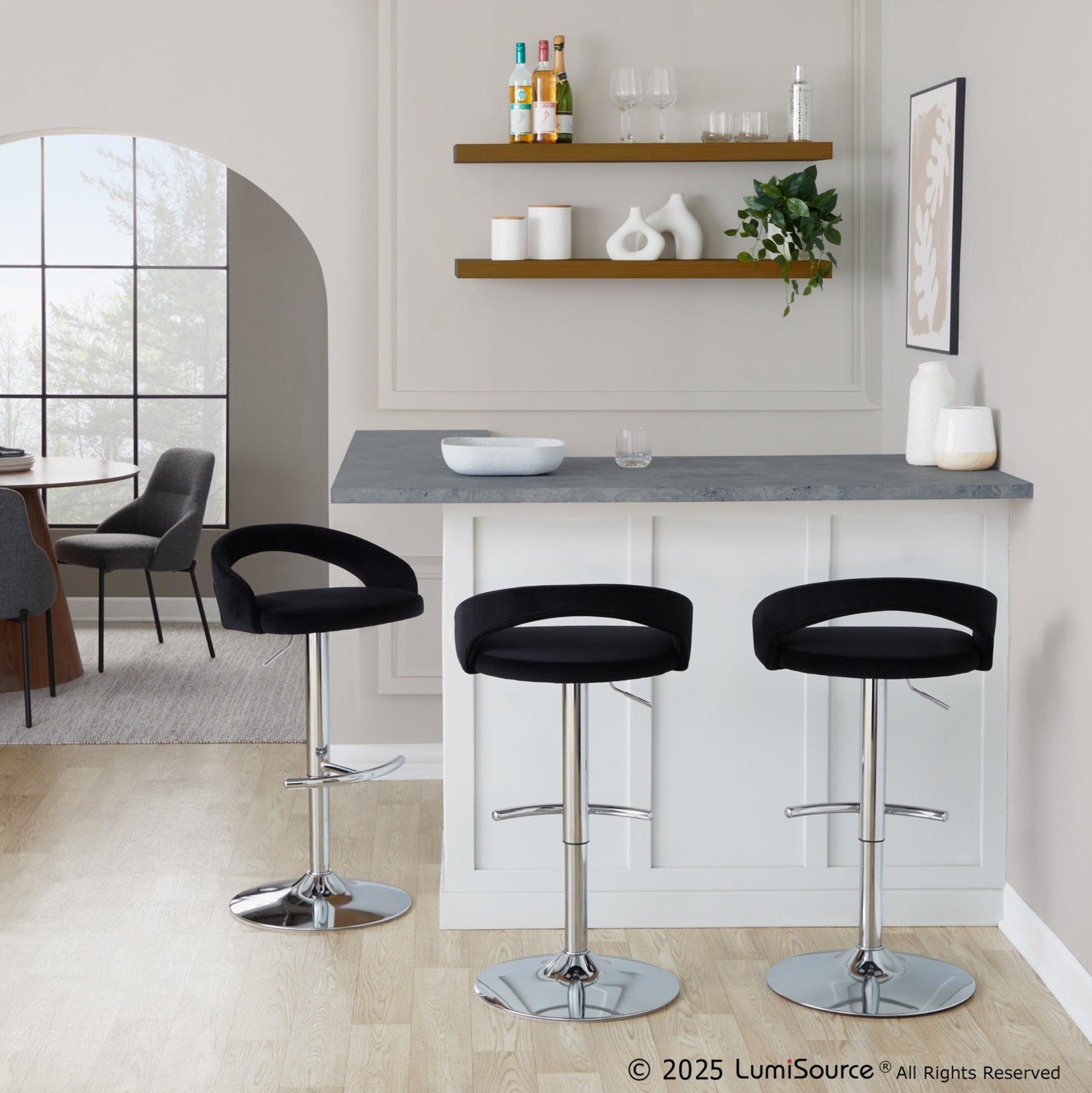 Majestic Office Furniture Upholstered Adjustable Barstool