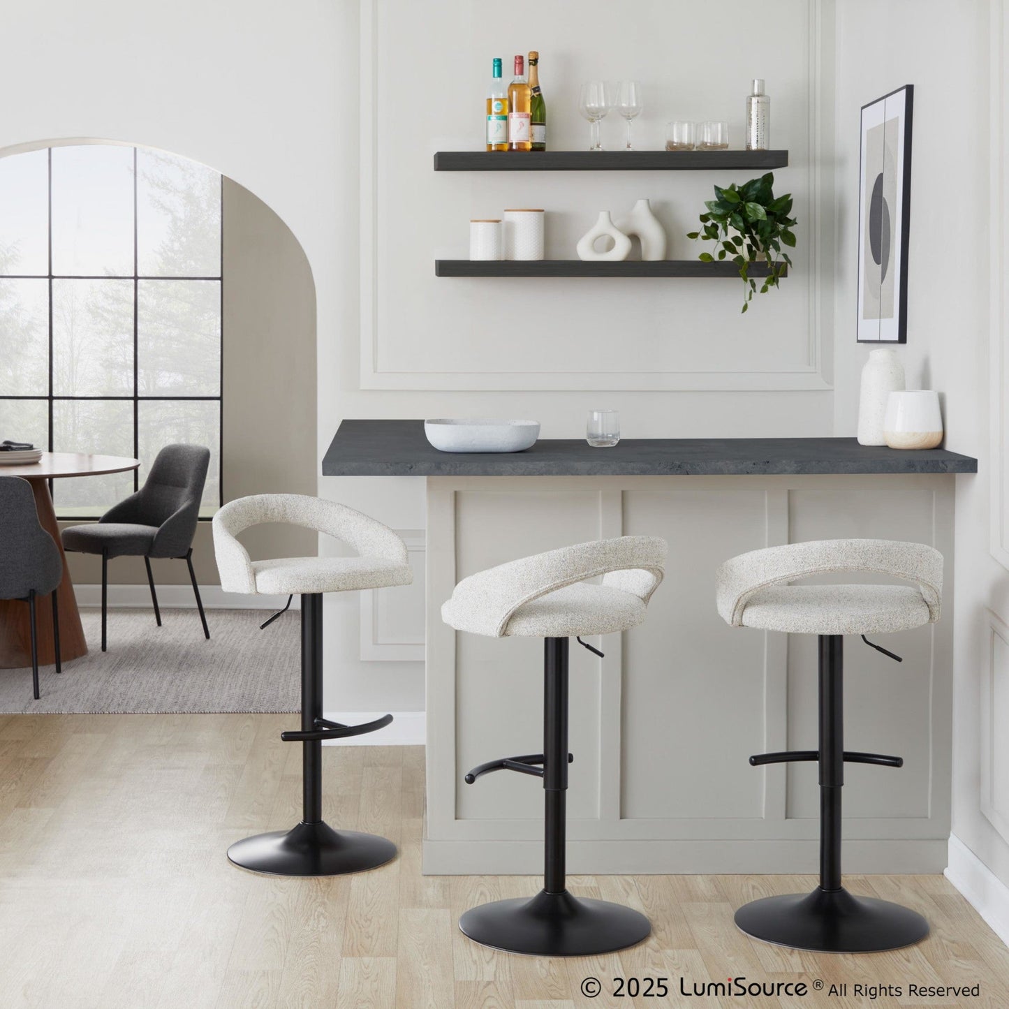Majestic Office Furniture Upholstered Adjustable Barstool