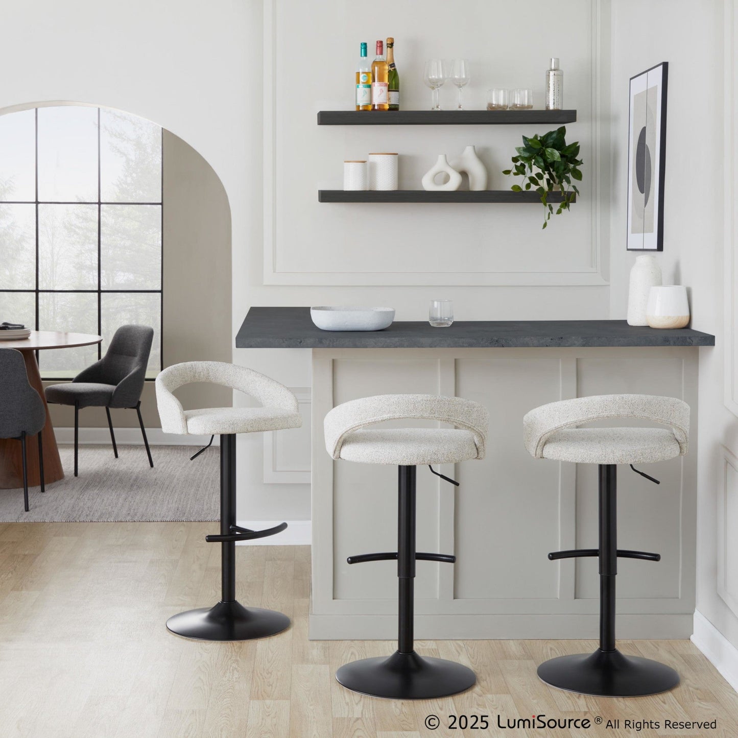 Majestic Office Furniture Upholstered Adjustable Barstool