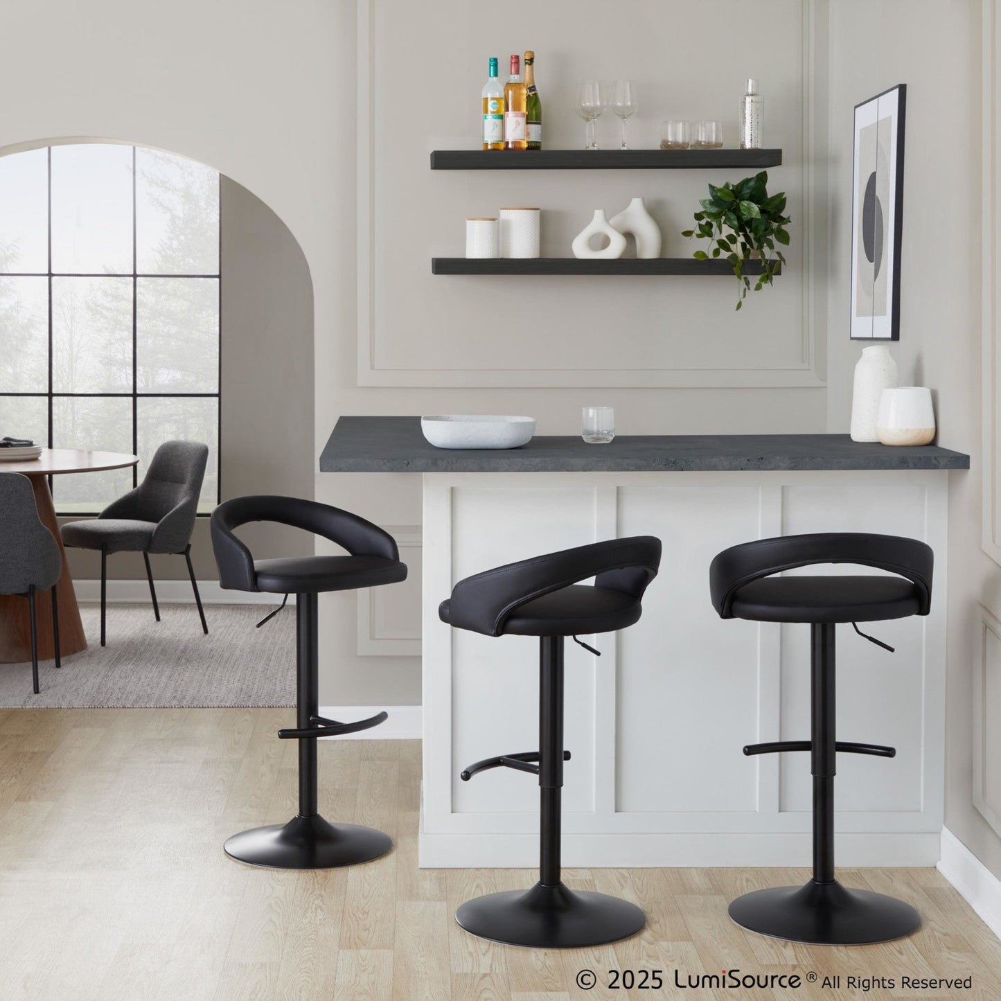 Majestic Office Furniture Upholstered Adjustable Barstool