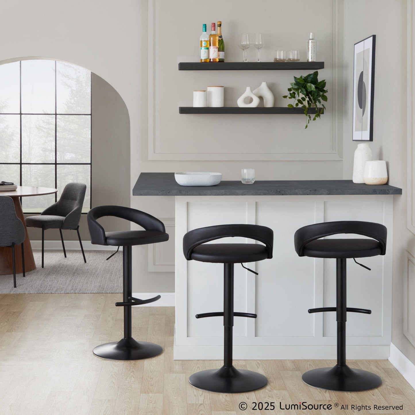 Majestic Office Furniture Upholstered Adjustable Barstool