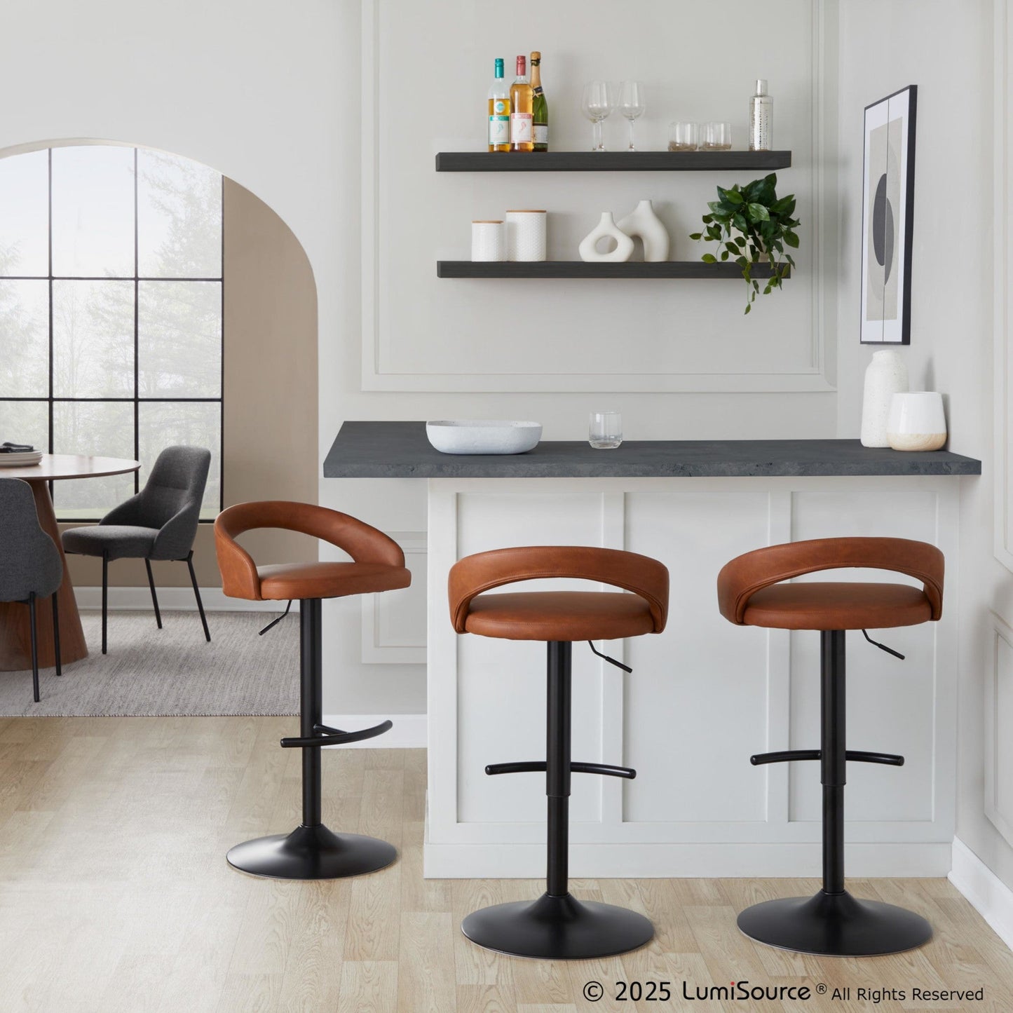 Majestic Office Furniture Upholstered Adjustable Barstool
