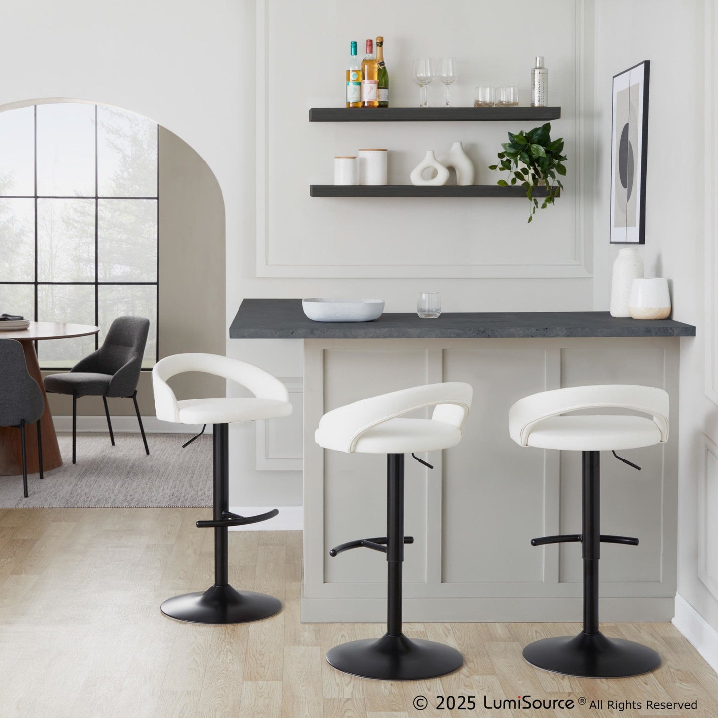 Majestic Office Furniture Upholstered Adjustable Barstool