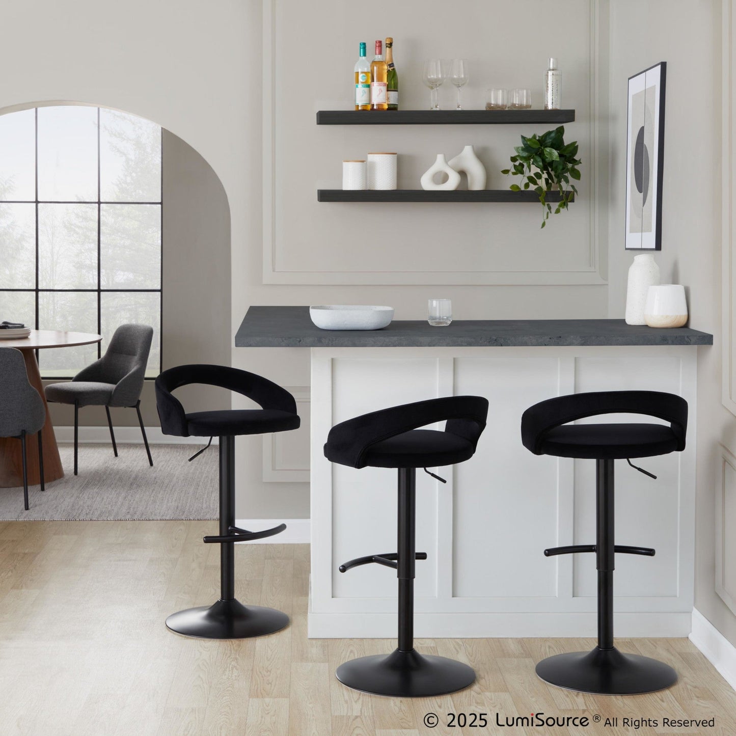 Majestic Office Furniture Upholstered Adjustable Barstool
