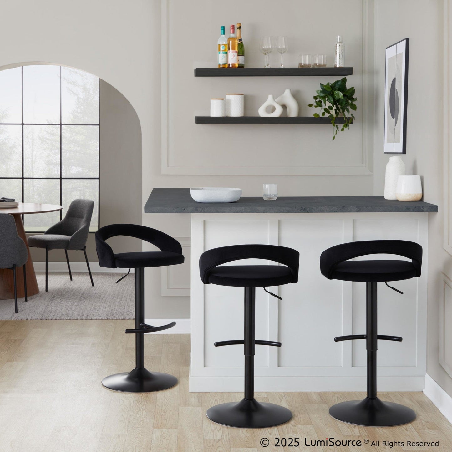 Majestic Office Furniture Upholstered Adjustable Barstool