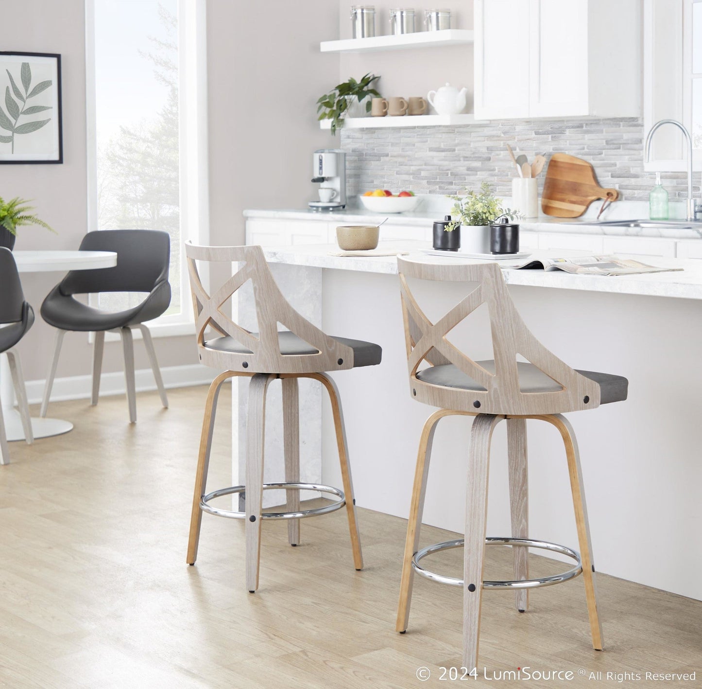 Majestic Office Furniture 26" Fixed-Height Counter Stool - Set of 2
