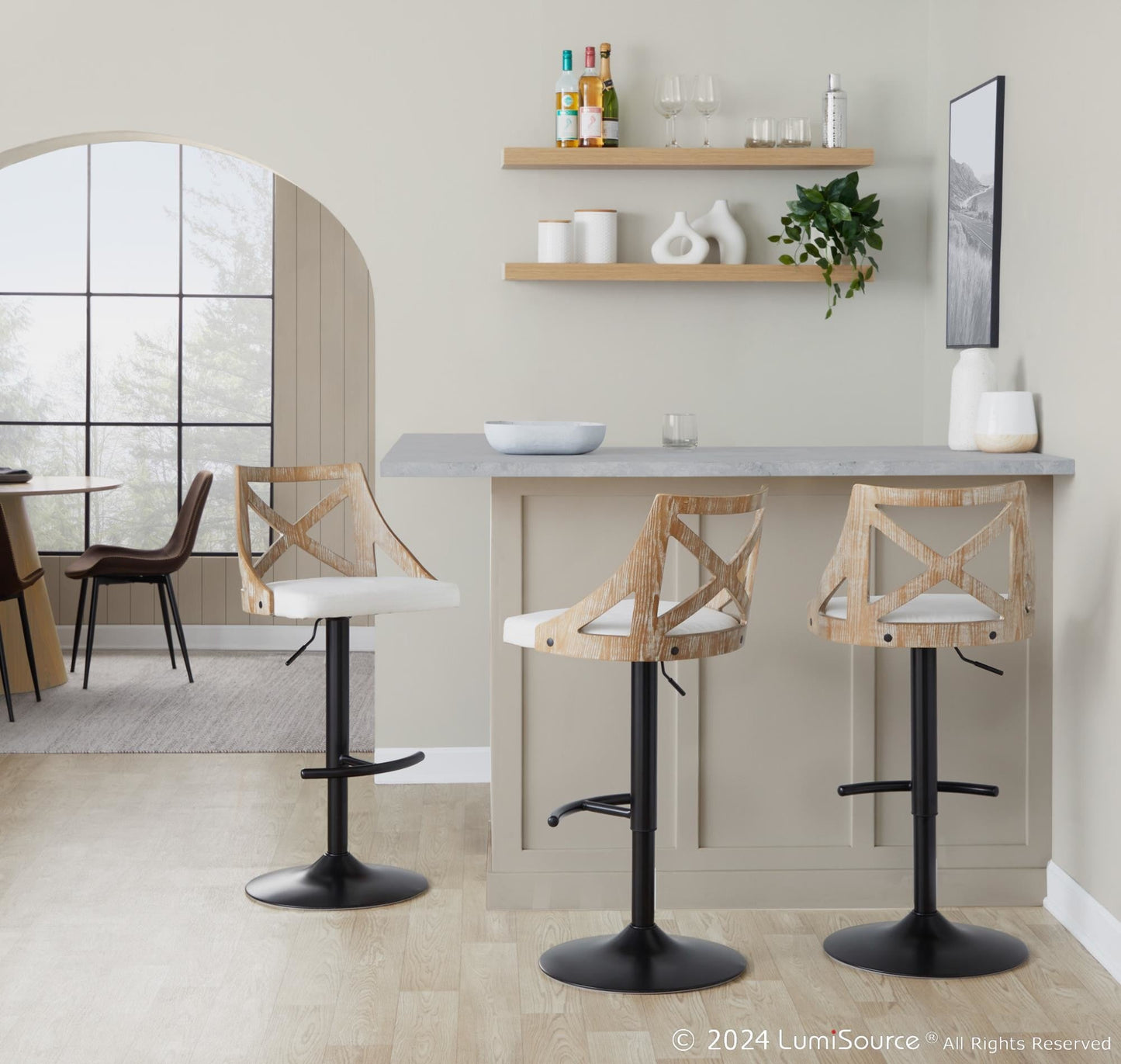 Majestic Office Furniture Adjustable Barstool - Set of 2