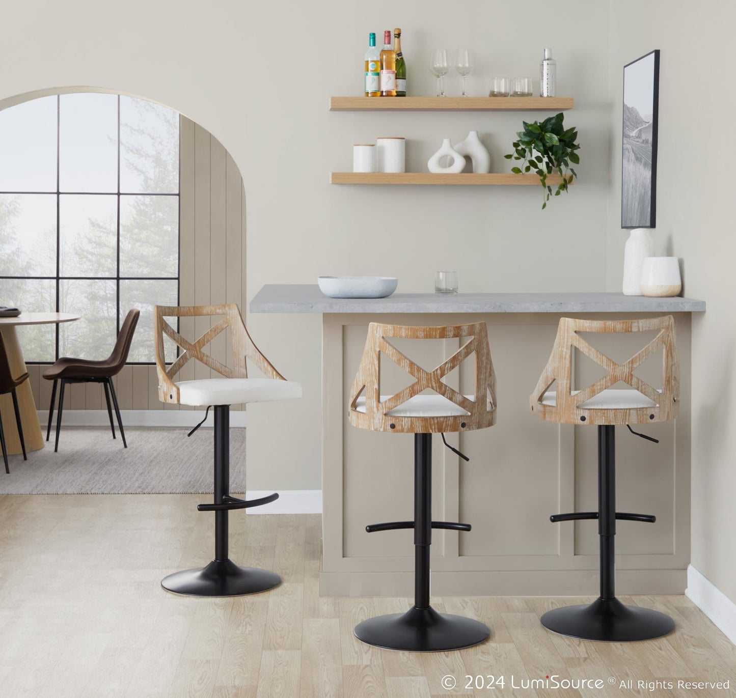 Majestic Office Furniture Adjustable Barstool - Set of 2