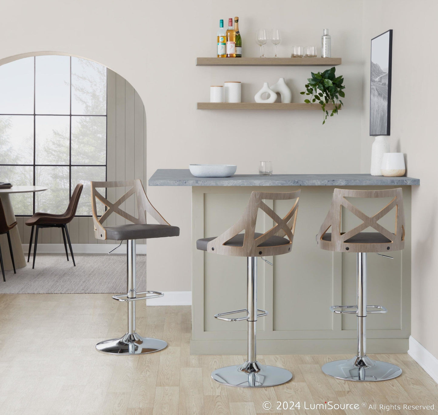 Majestic Office Furniture Adjustable Barstool - Set of 2