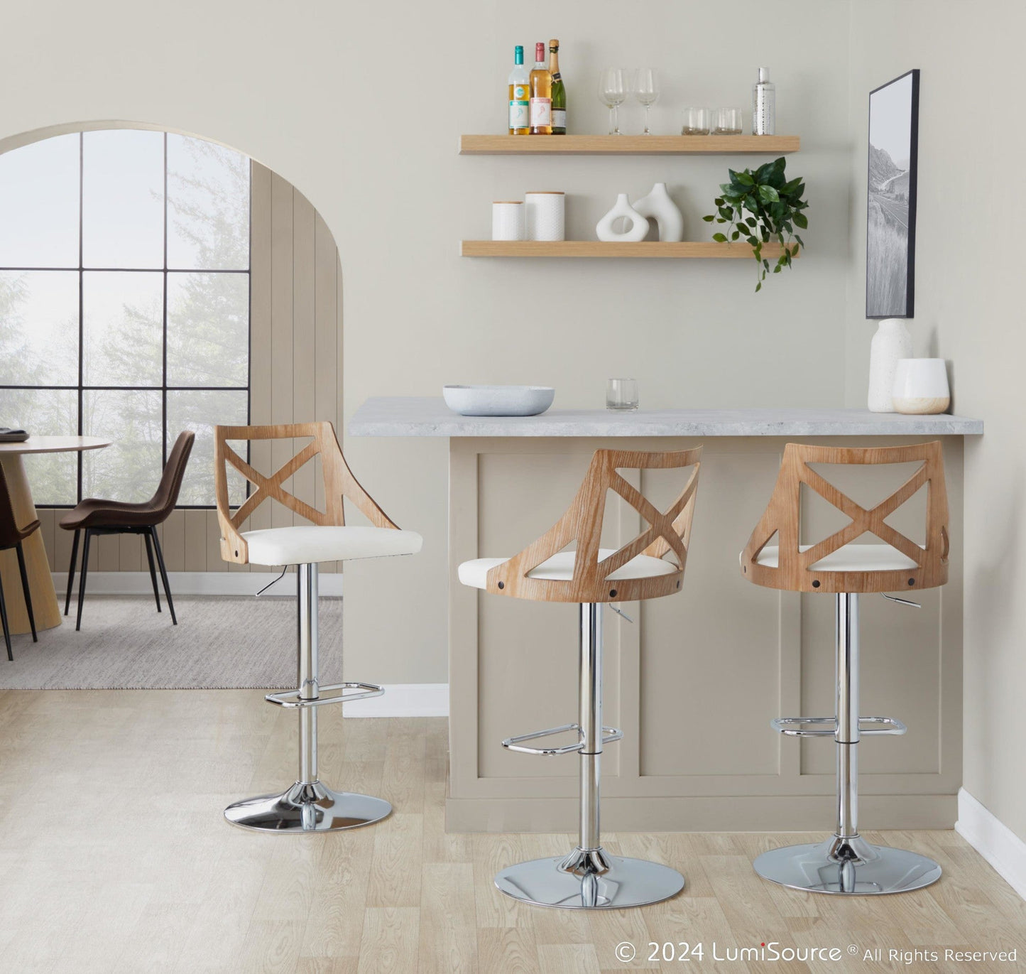 Majestic Office Furniture Adjustable Barstool - Set of 2