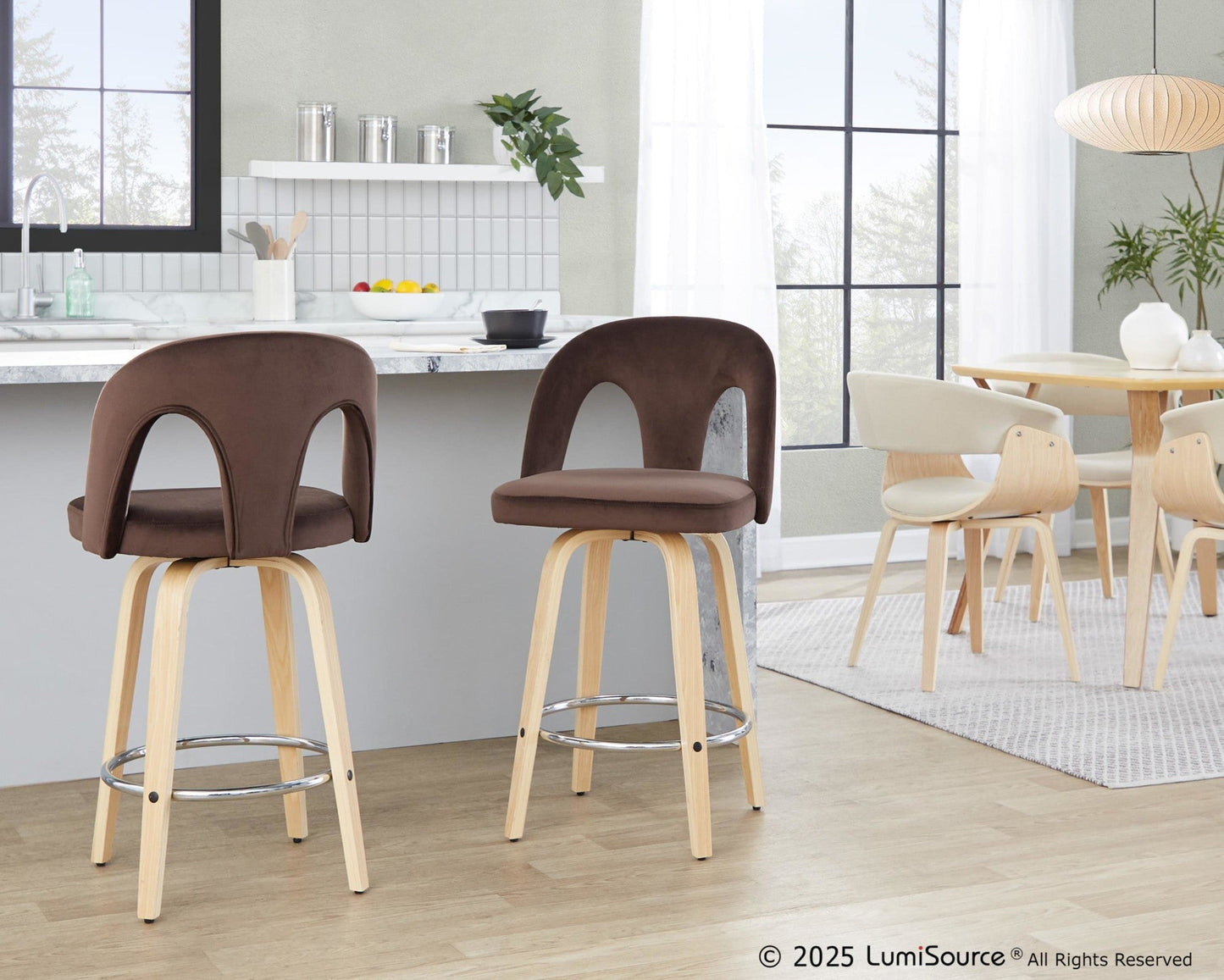 Majestic Office Furniture Upholstered 26" Fixed-Height Counter Stool - Set of 2