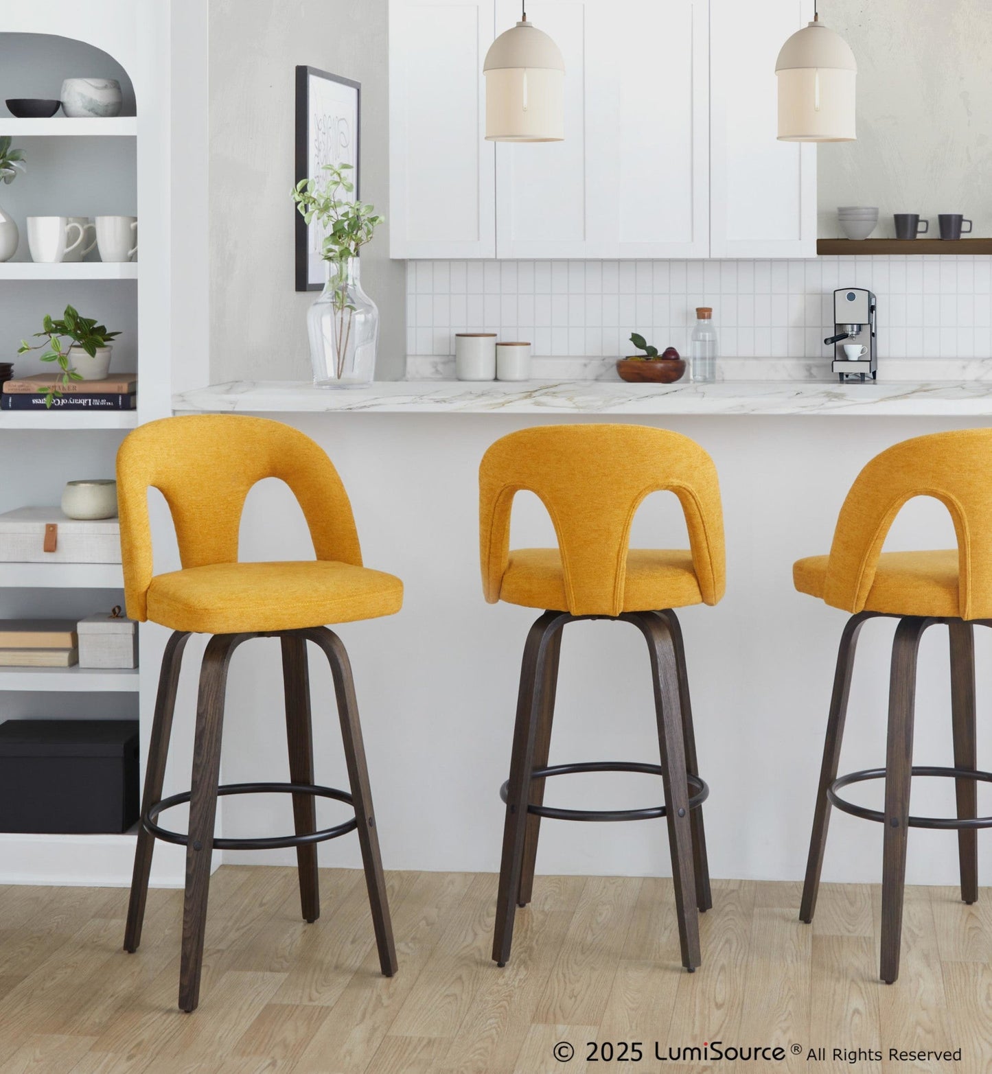 Majestic Office Furniture Upholstered 30" Fixed-Height Barstool - Set of 2
