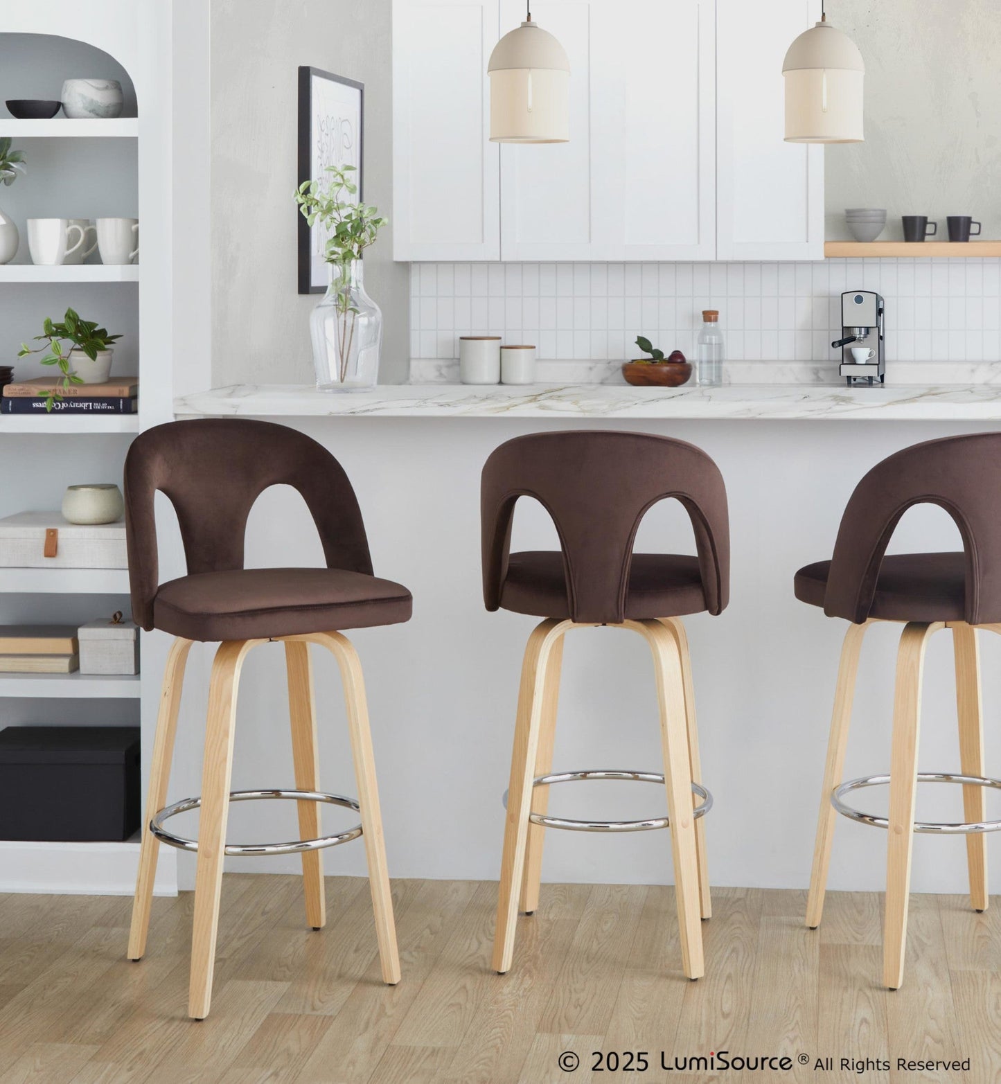 Majestic Office Furniture Upholstered 30" Fixed-Height Barstool - Set of 2
