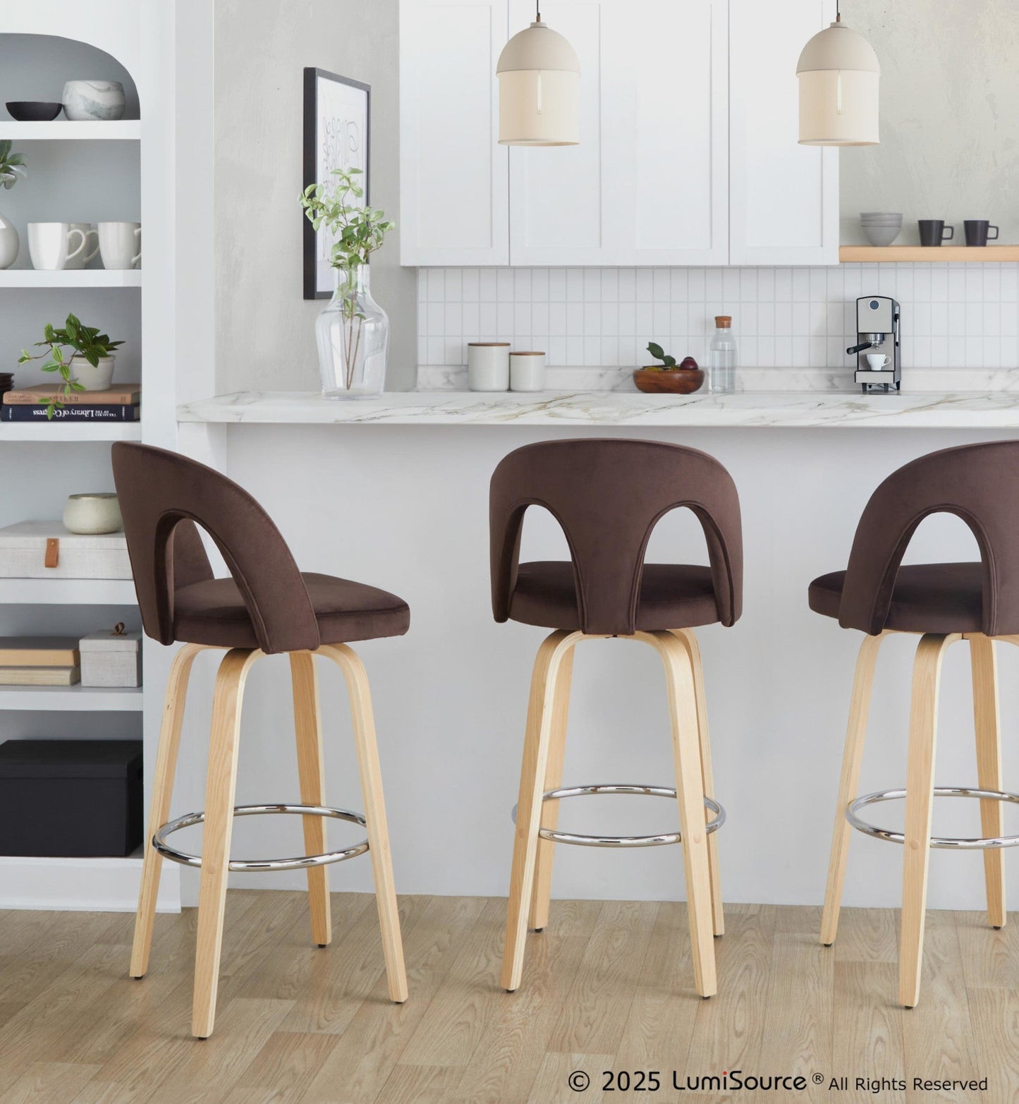 Majestic Office Furniture Upholstered 30" Fixed-Height Barstool - Set of 2