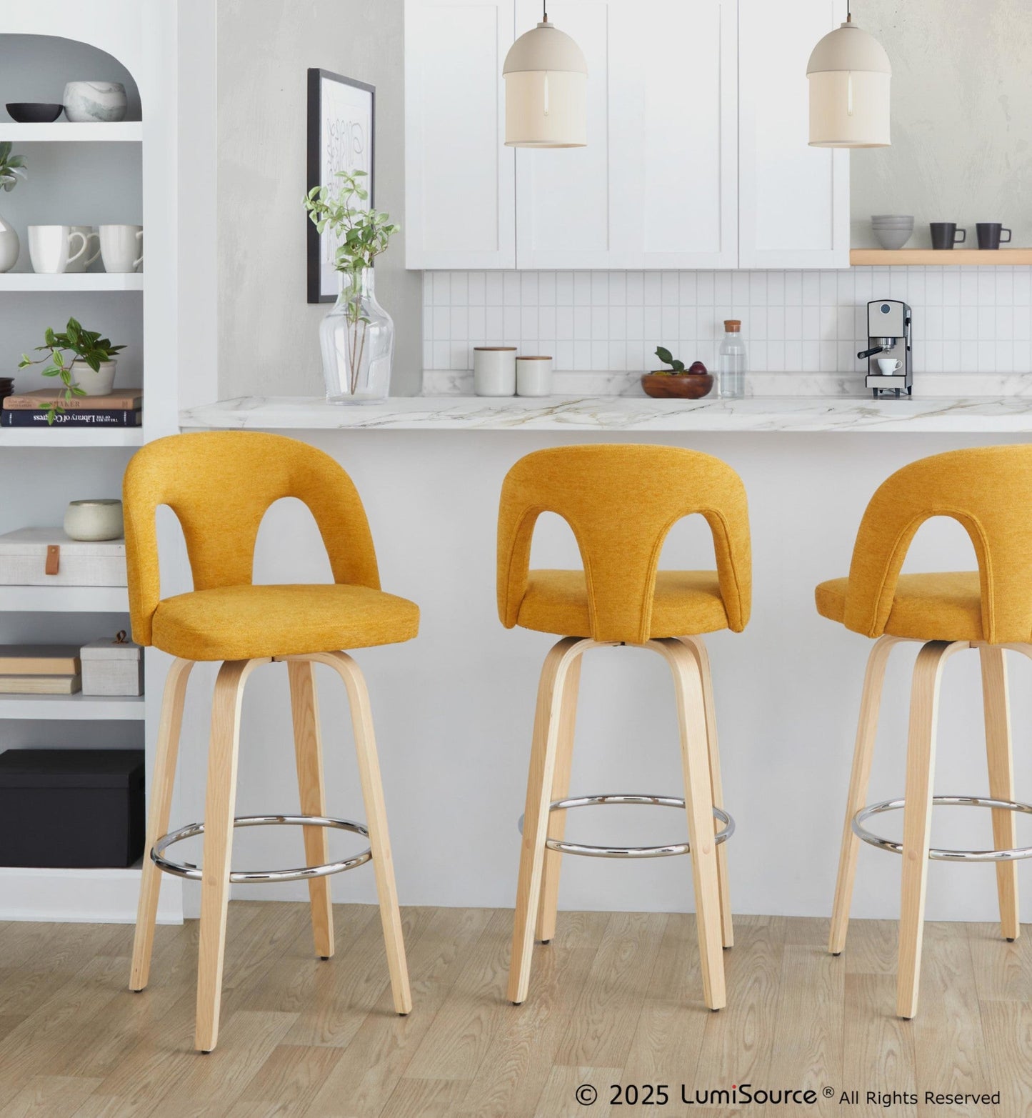 Majestic Office Furniture Upholstered 30" Fixed-Height Barstool - Set of 2