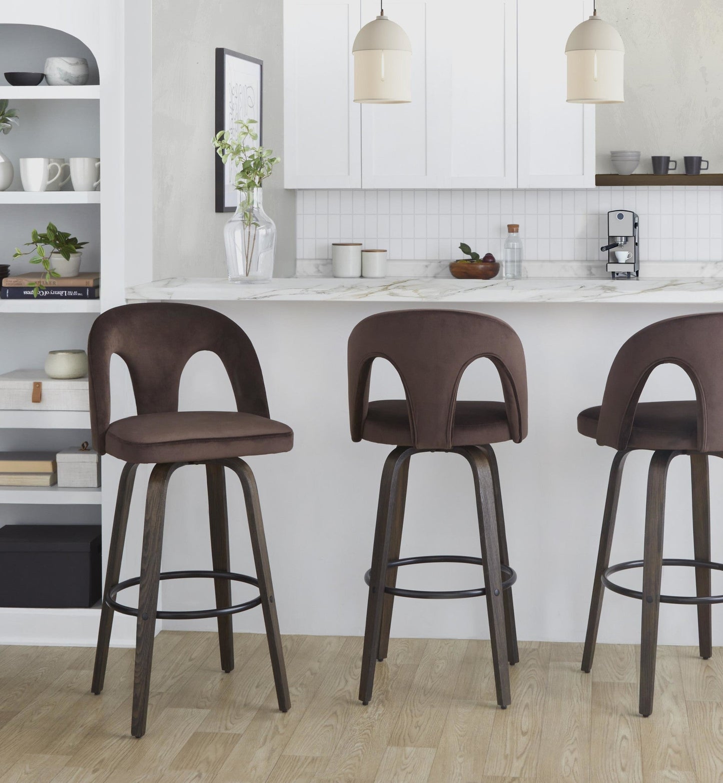 Majestic Office Furniture Upholstered 30" Fixed-Height Barstool - Set of 2