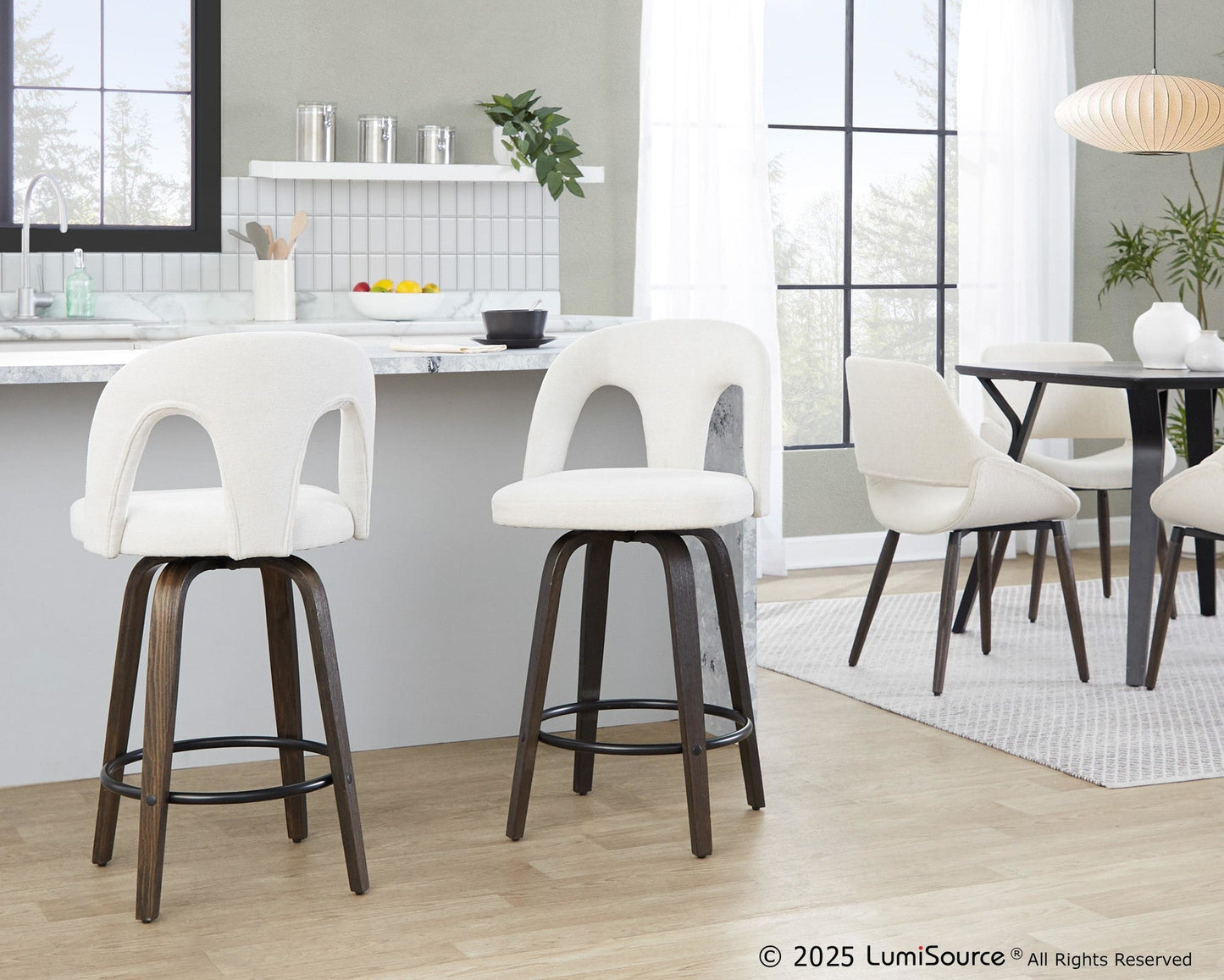 Majestic Office Furniture Upholstered 26" Fixed-Height Counter Stool - Set of 2