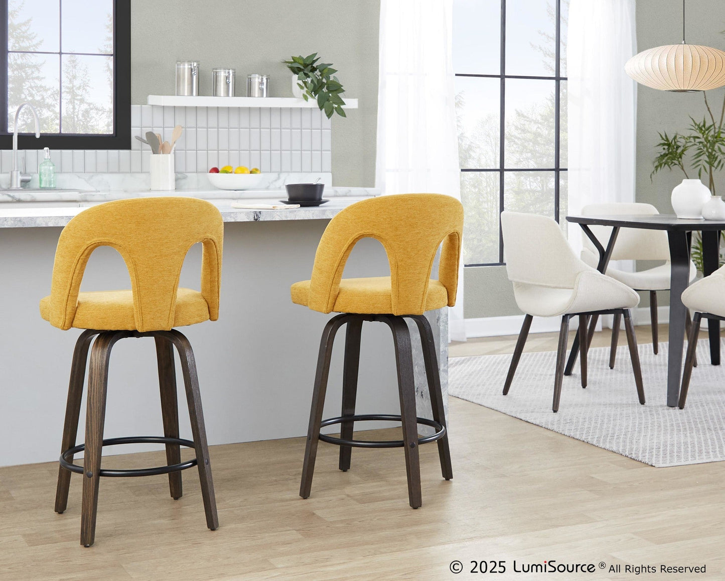 Majestic Office Furniture Upholstered 26" Fixed-Height Counter Stool - Set of 2