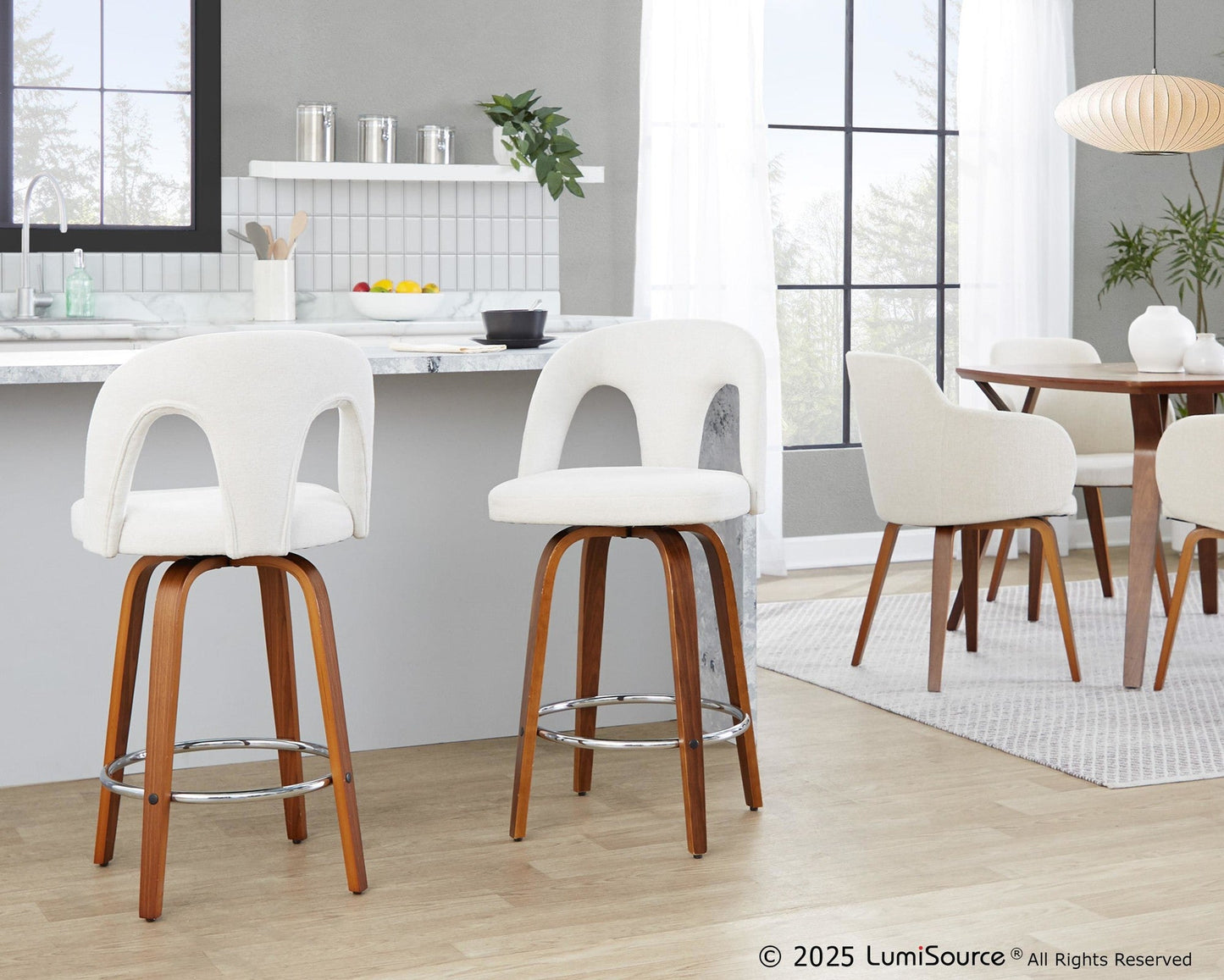 Majestic Office Furniture Upholstered 26" Fixed-Height Counter Stool - Set of 2