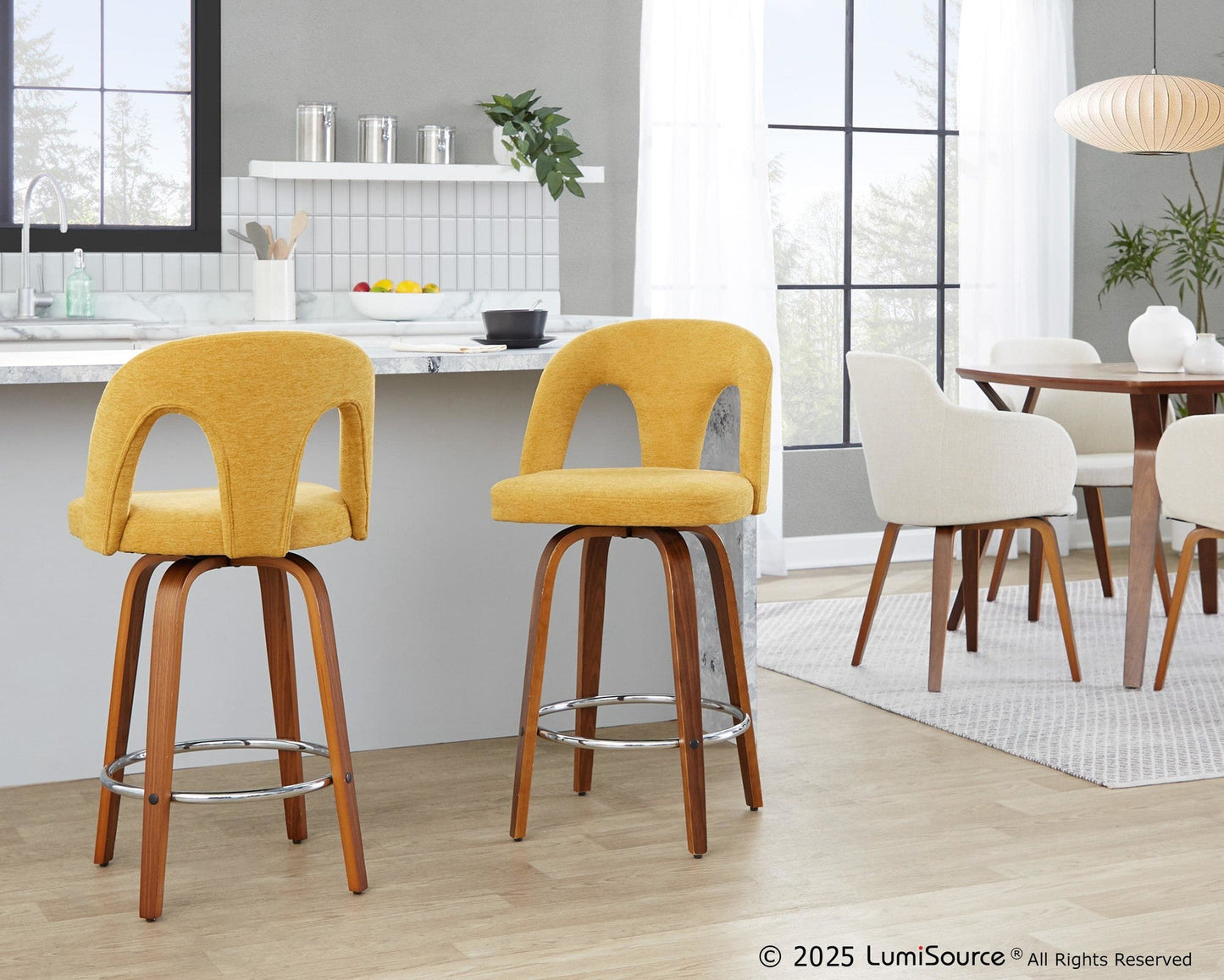 Majestic Office Furniture Upholstered 26" Fixed-Height Counter Stool - Set of 2