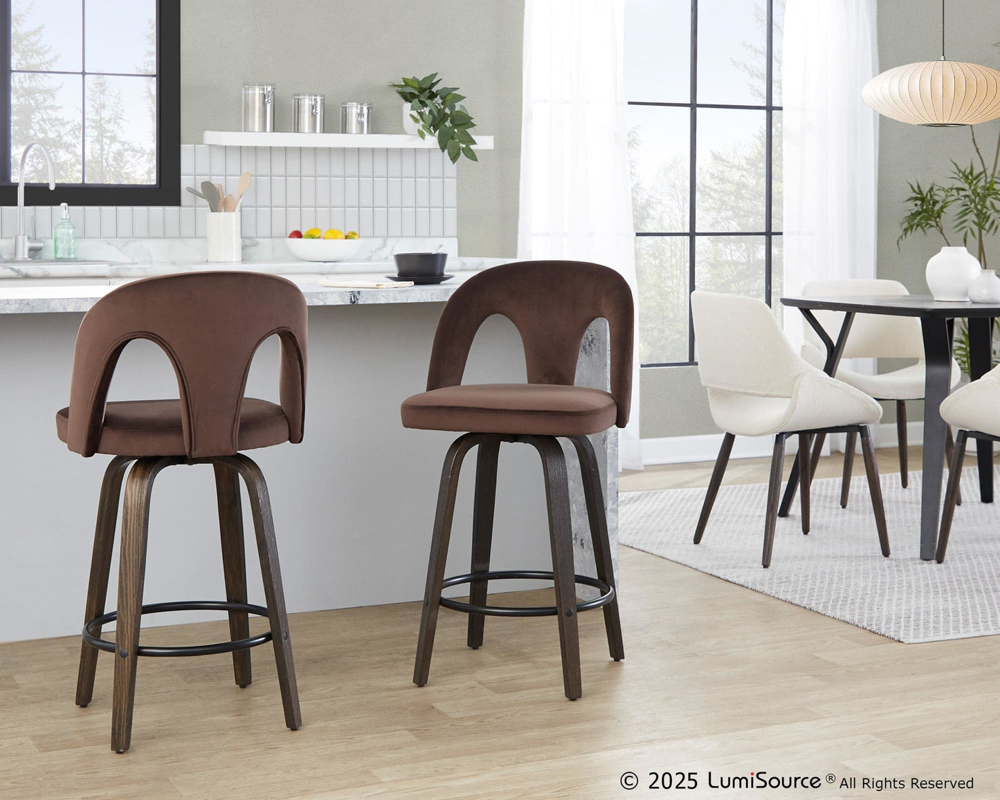 Majestic Office Furniture Upholstered 26" Fixed-Height Counter Stool - Set of 2