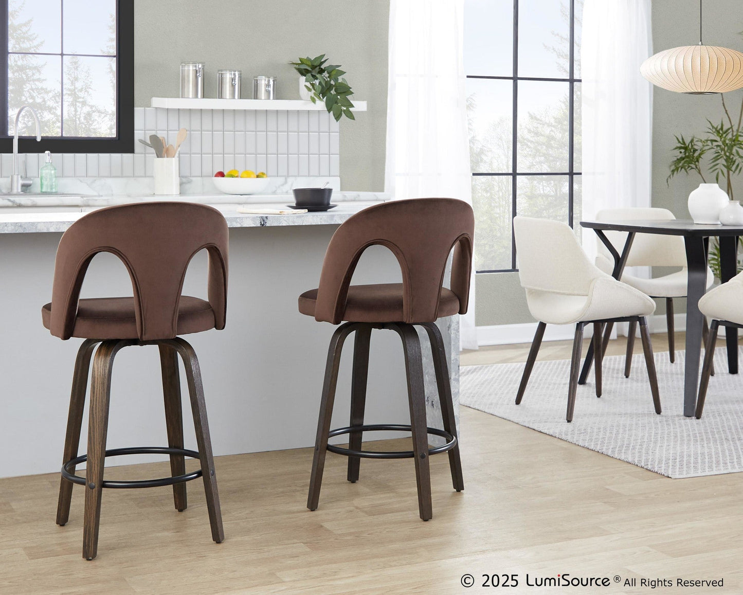 Majestic Office Furniture Upholstered 26" Fixed-Height Counter Stool - Set of 2