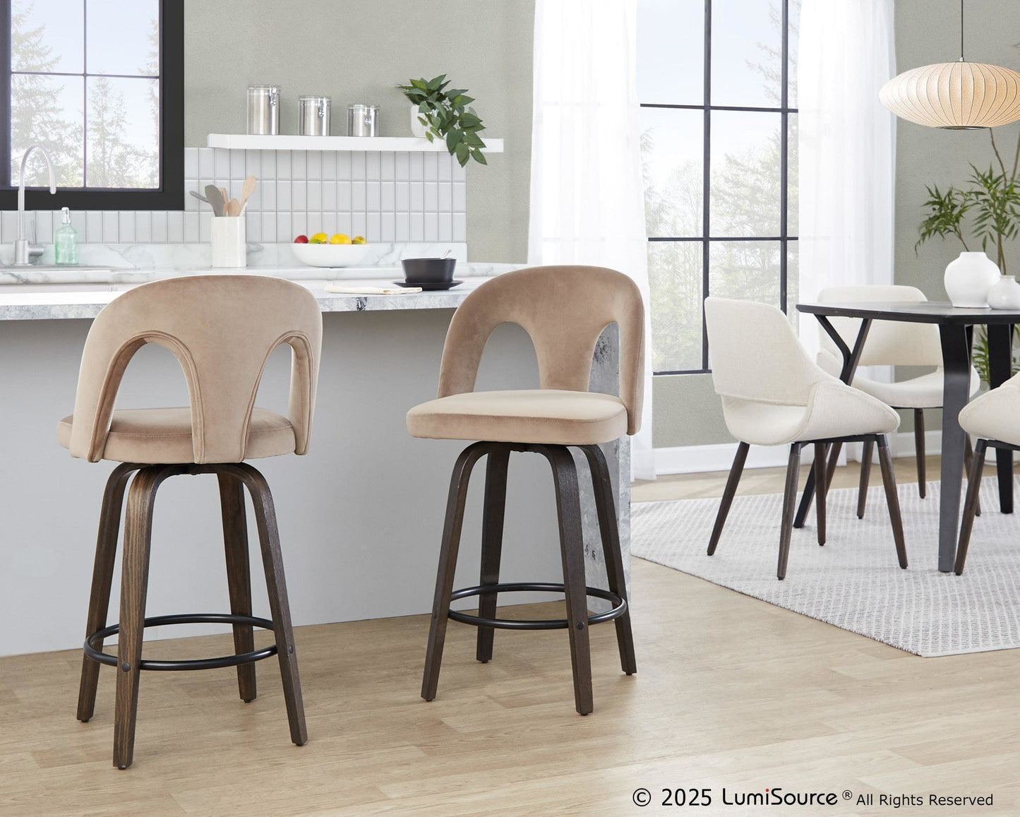 Majestic Office Furniture Upholstered 26" Fixed-Height Counter Stool - Set of 2