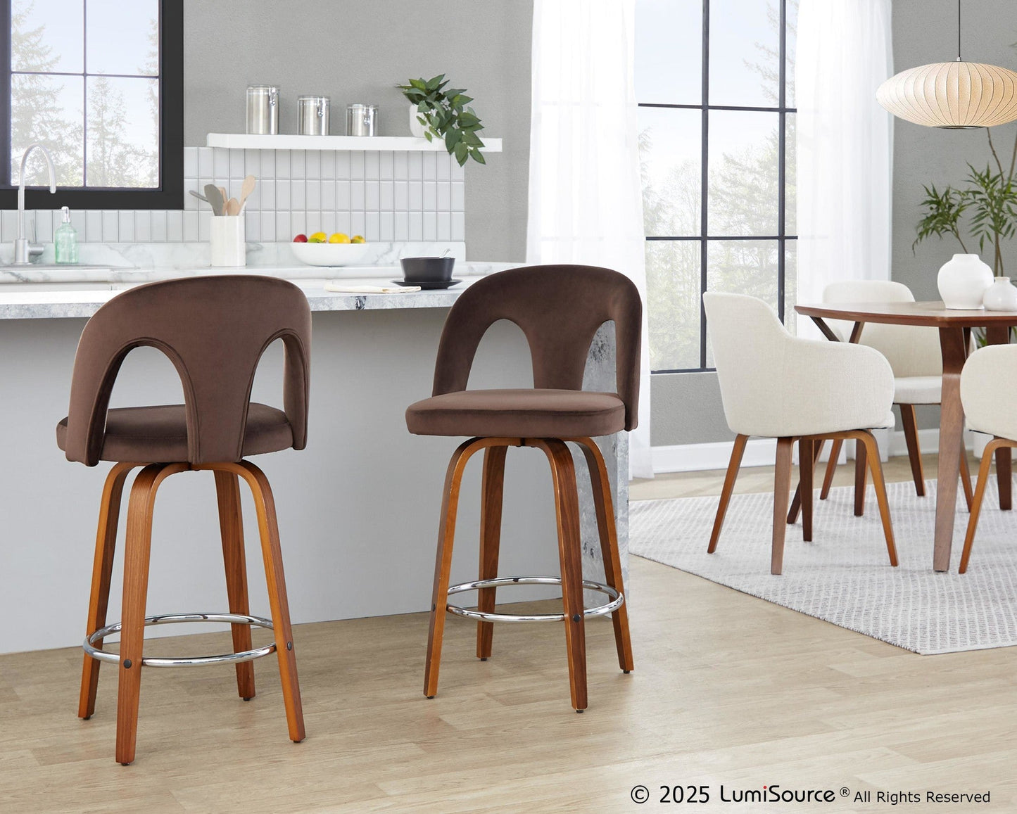 Majestic Office Furniture Upholstered 26" Fixed-Height Counter Stool - Set of 2