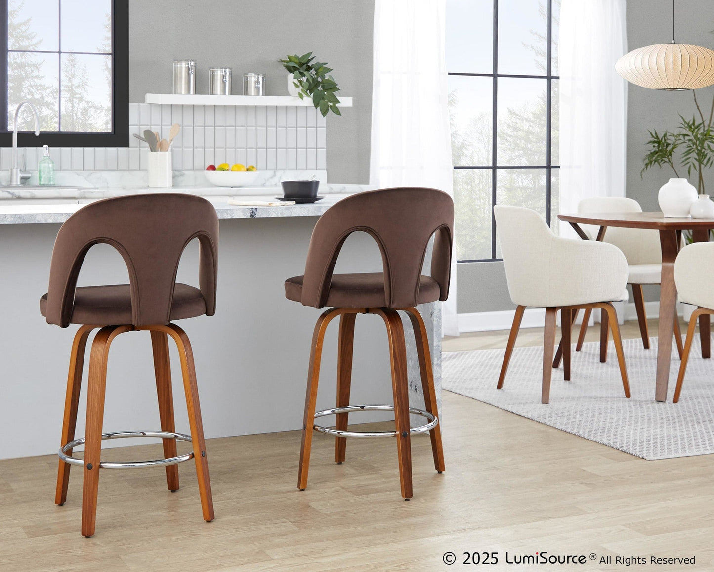Majestic Office Furniture Upholstered 26" Fixed-Height Counter Stool - Set of 2