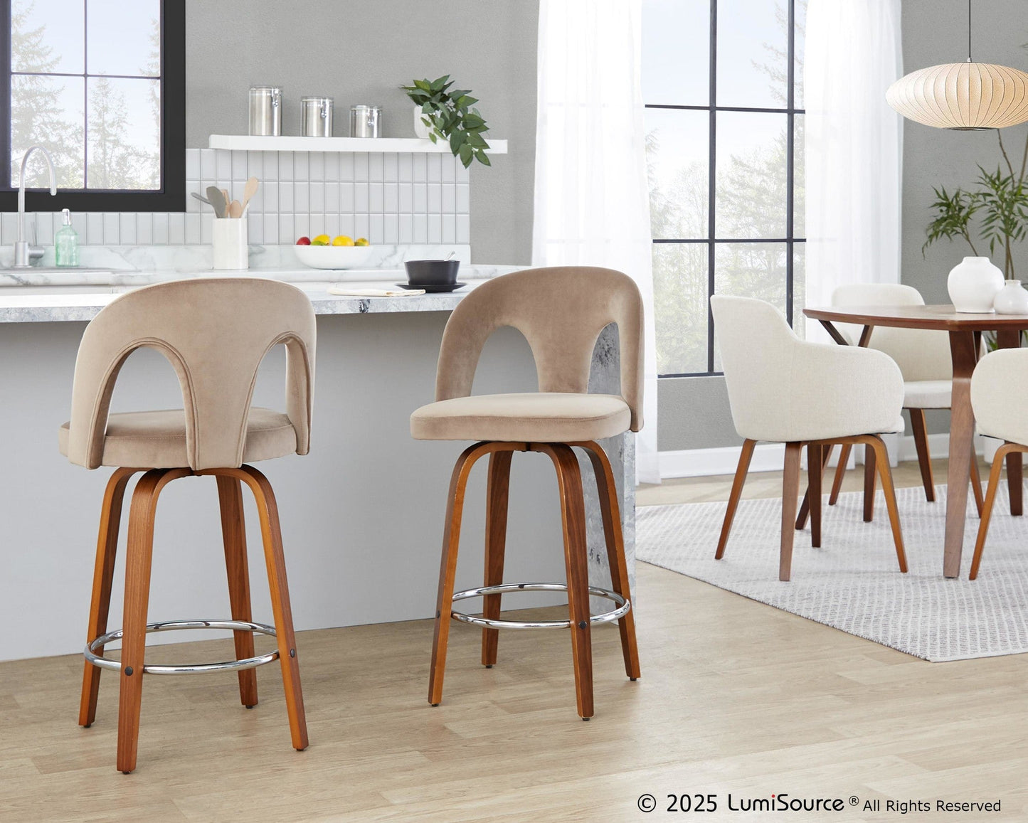 Majestic Office Furniture Upholstered 26" Fixed-Height Counter Stool - Set of 2