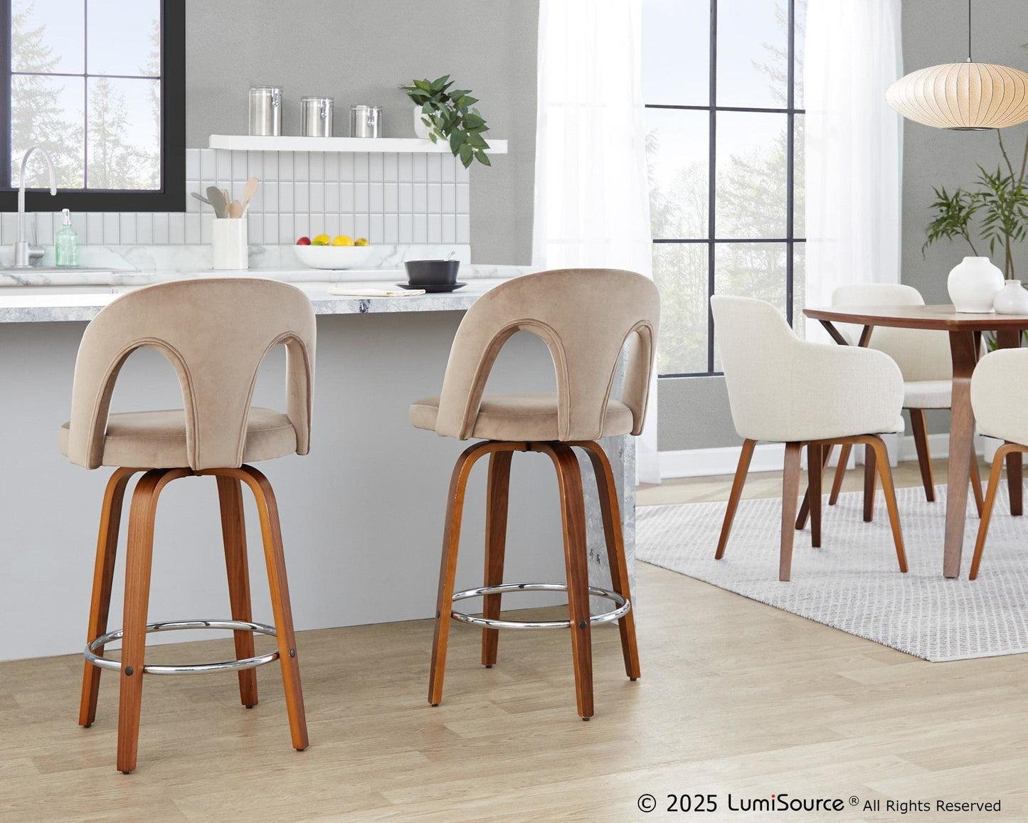 Majestic Office Furniture Upholstered 26" Fixed-Height Counter Stool - Set of 2