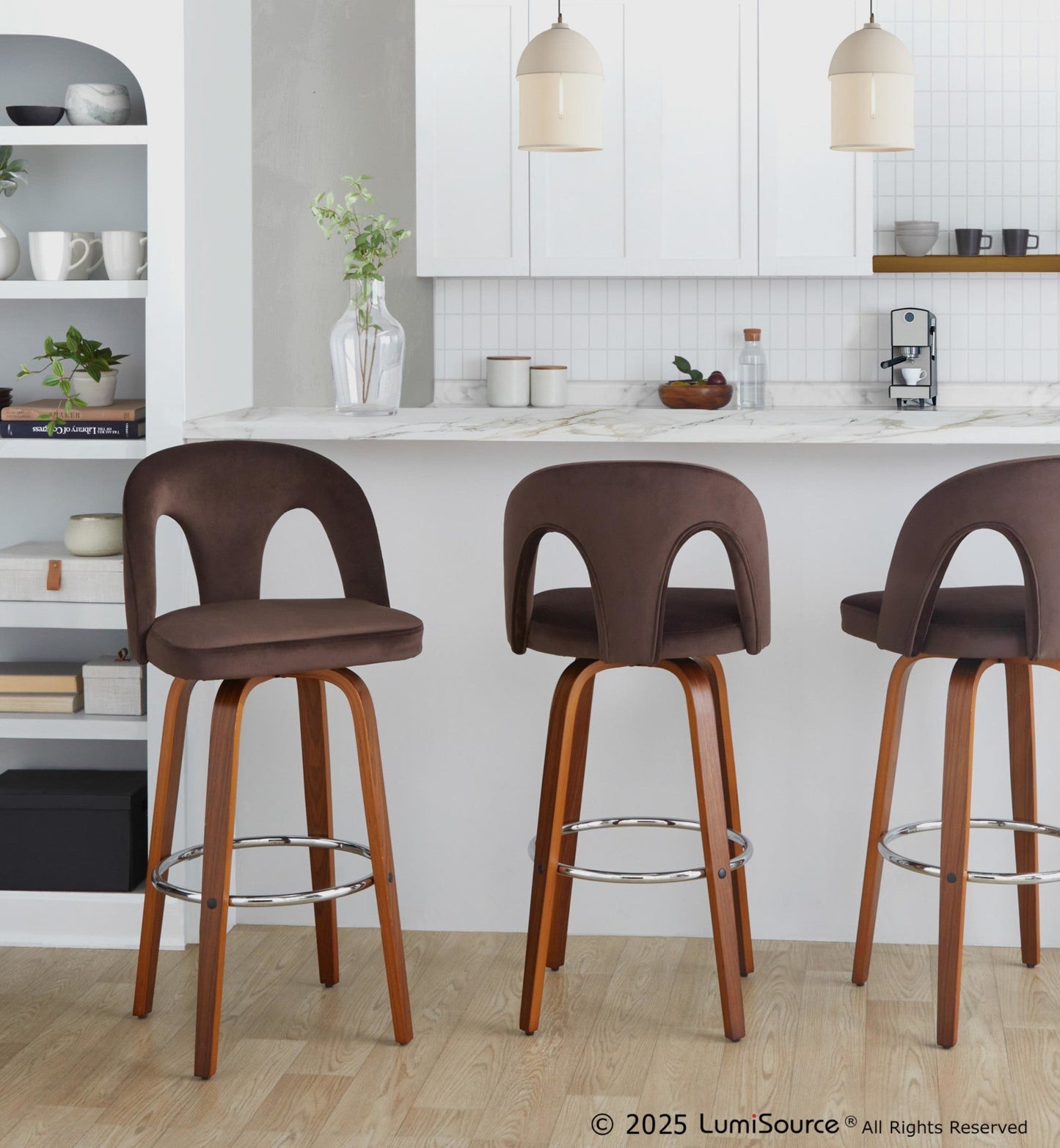 Majestic Office Furniture Upholstered 30" Fixed-Height Barstool - Set of 2