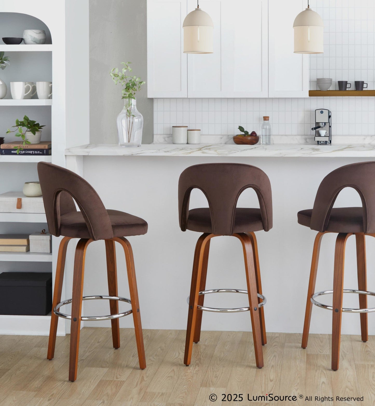 Majestic Office Furniture Upholstered 30" Fixed-Height Barstool - Set of 2